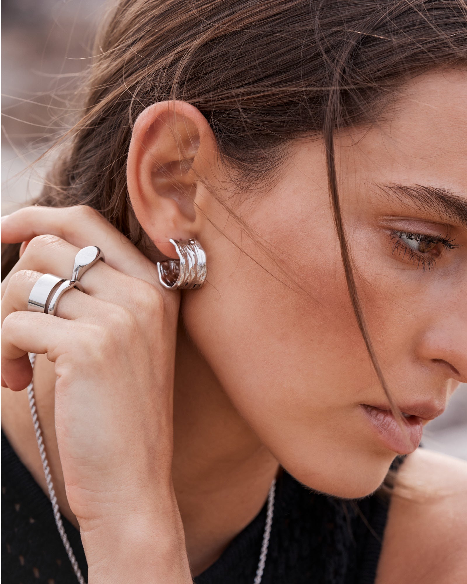 Essentials Thick Organic Flow Ring