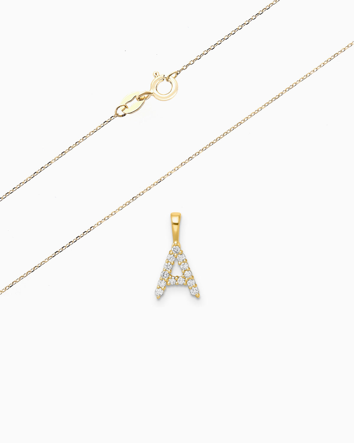 Lab Diamond Initial Pendant & Chain Set