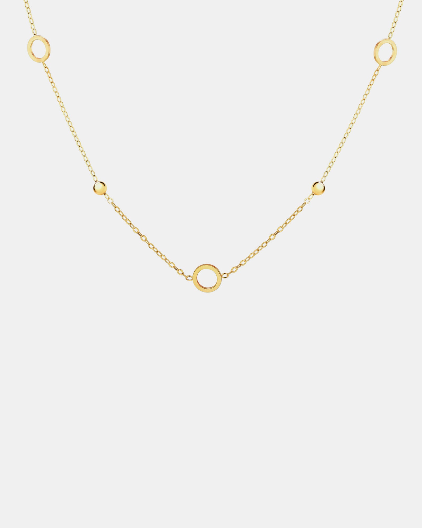 Essentials 9K Gold Circle Bead Necklace | Zoe Olivia Jewellery Australia