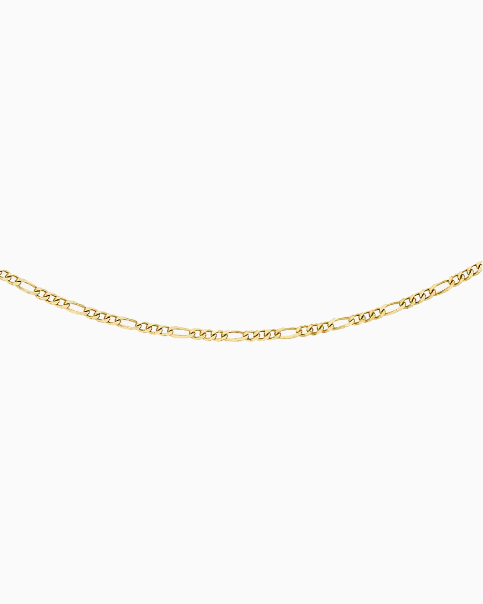 9K Gold Diamond Cut Figaro Chain