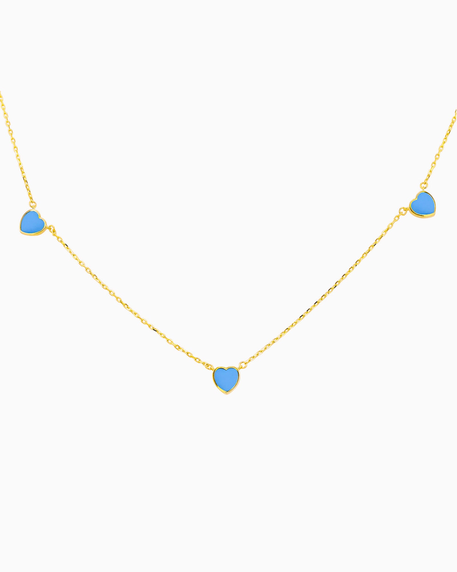 Linea 9K Gold Turquoise Heart Necklace