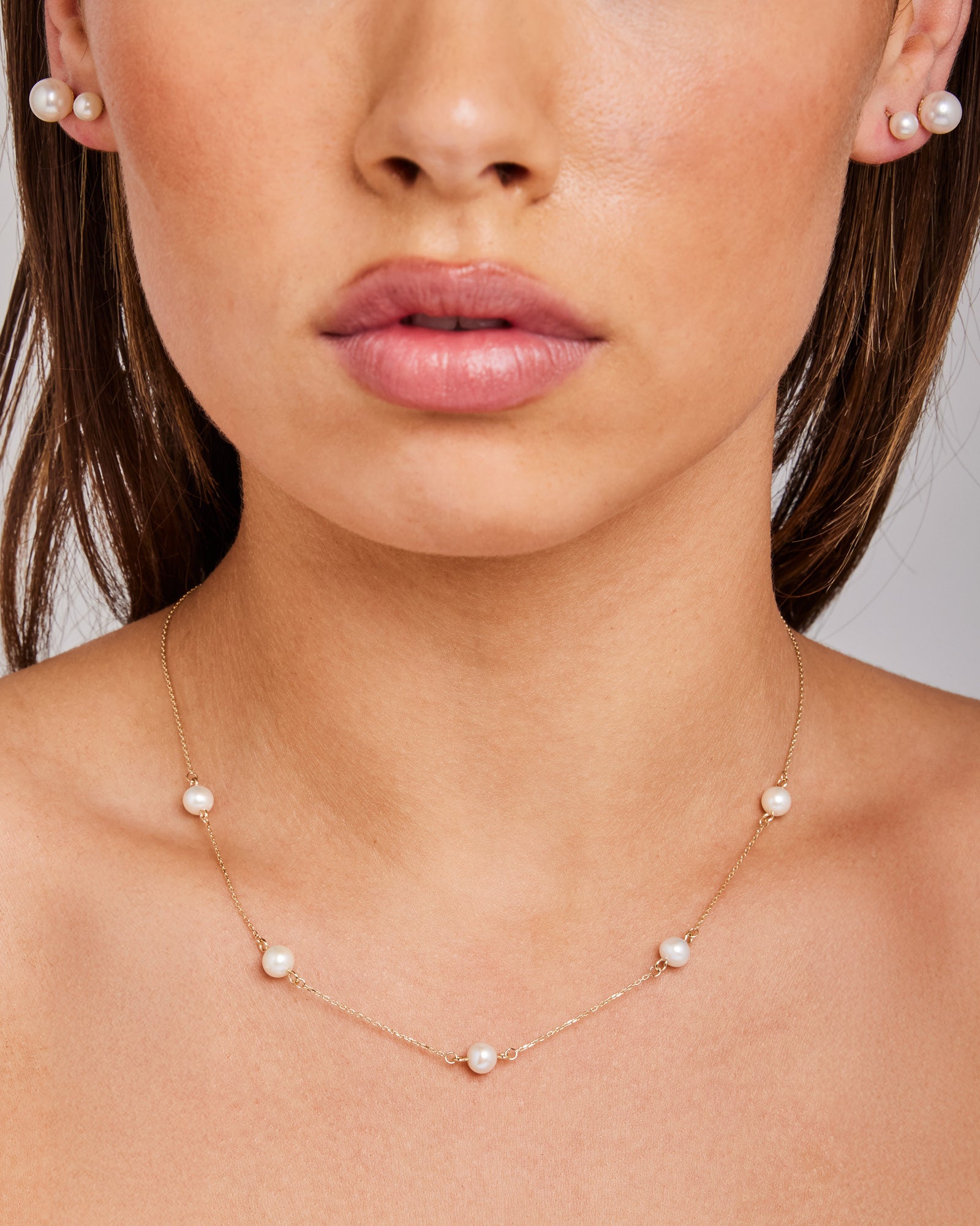 Essentials 9K Gold Freshwater Pearl Necklace