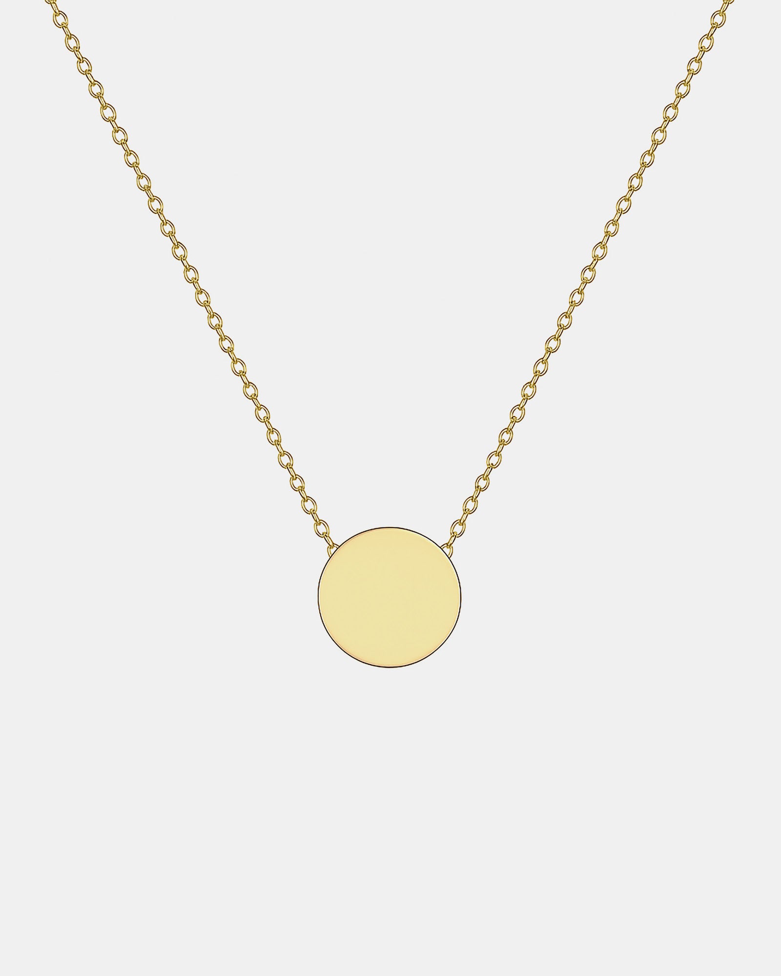 Essentials 9K Gold Round Disk Necklace | Zoe Olivia Jewellery Australia