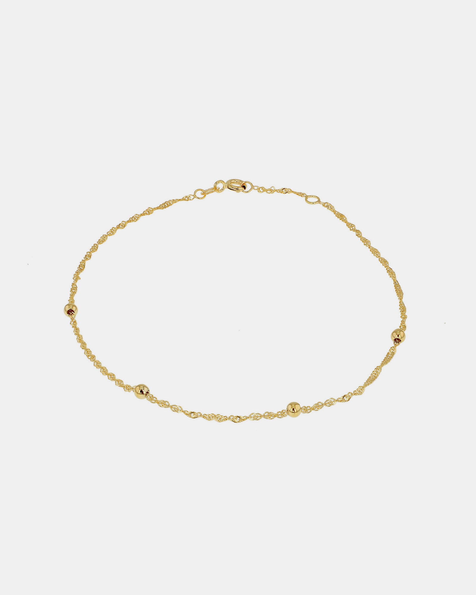 Essentials 9K Gold Twist Anklet | Zoe Olivia Jewellery Australia