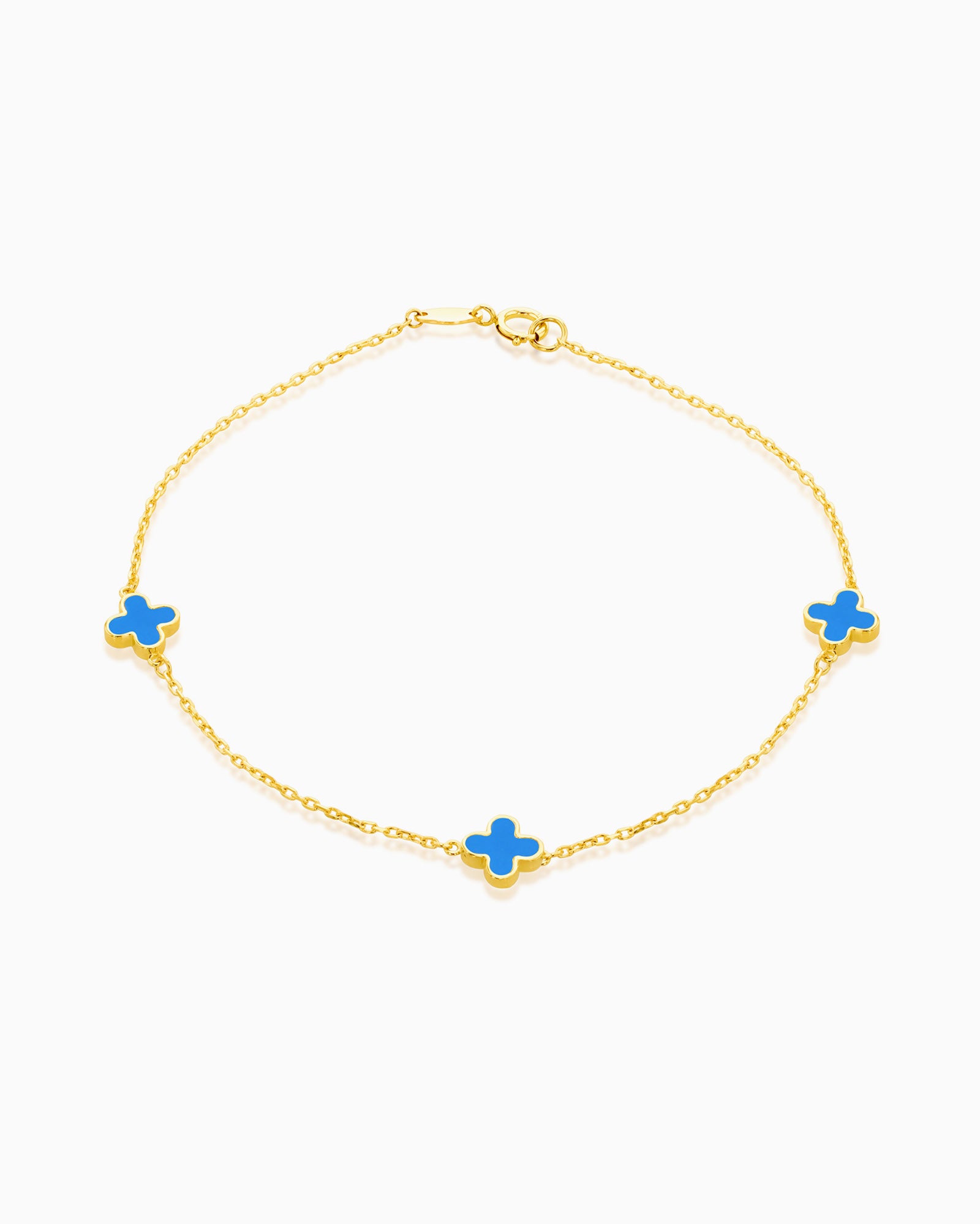 Linea 9K Gold Turquoise Petal Bracelet
