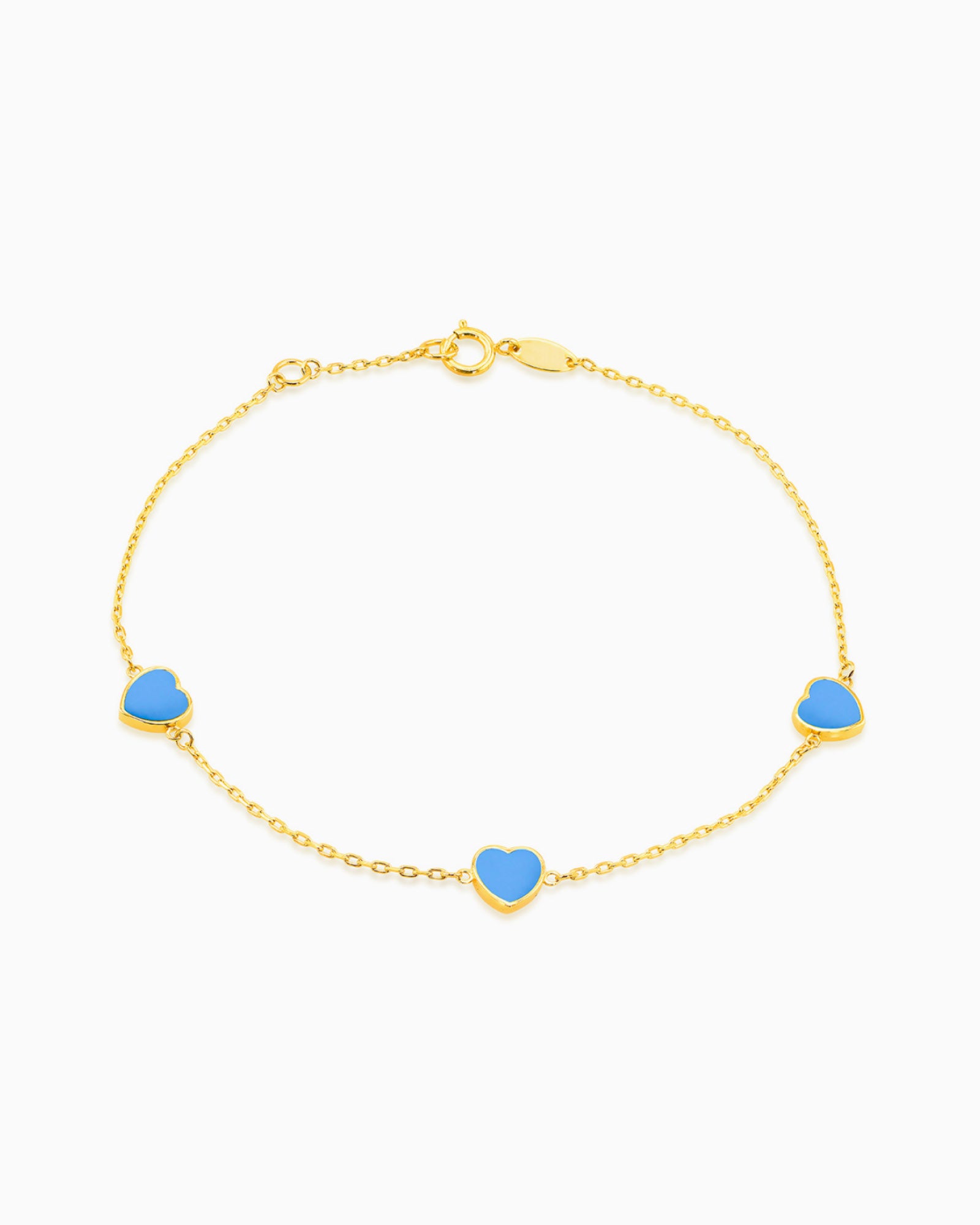 Linea 9K Gold Turquoise Heart Bracelet