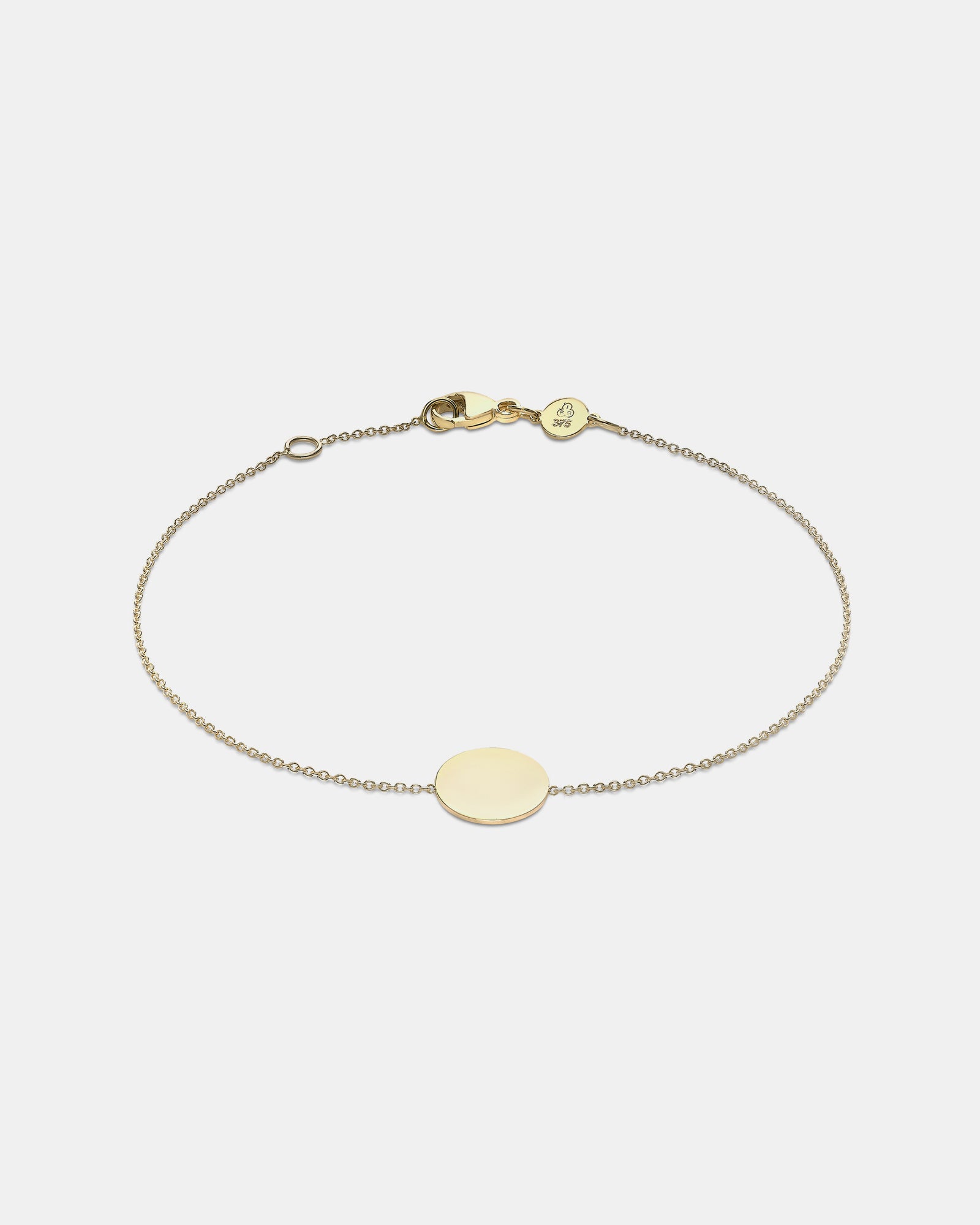 Essentials 9K Gold Round Disk Bracelet | Zoe Olivia Jewellery Australia