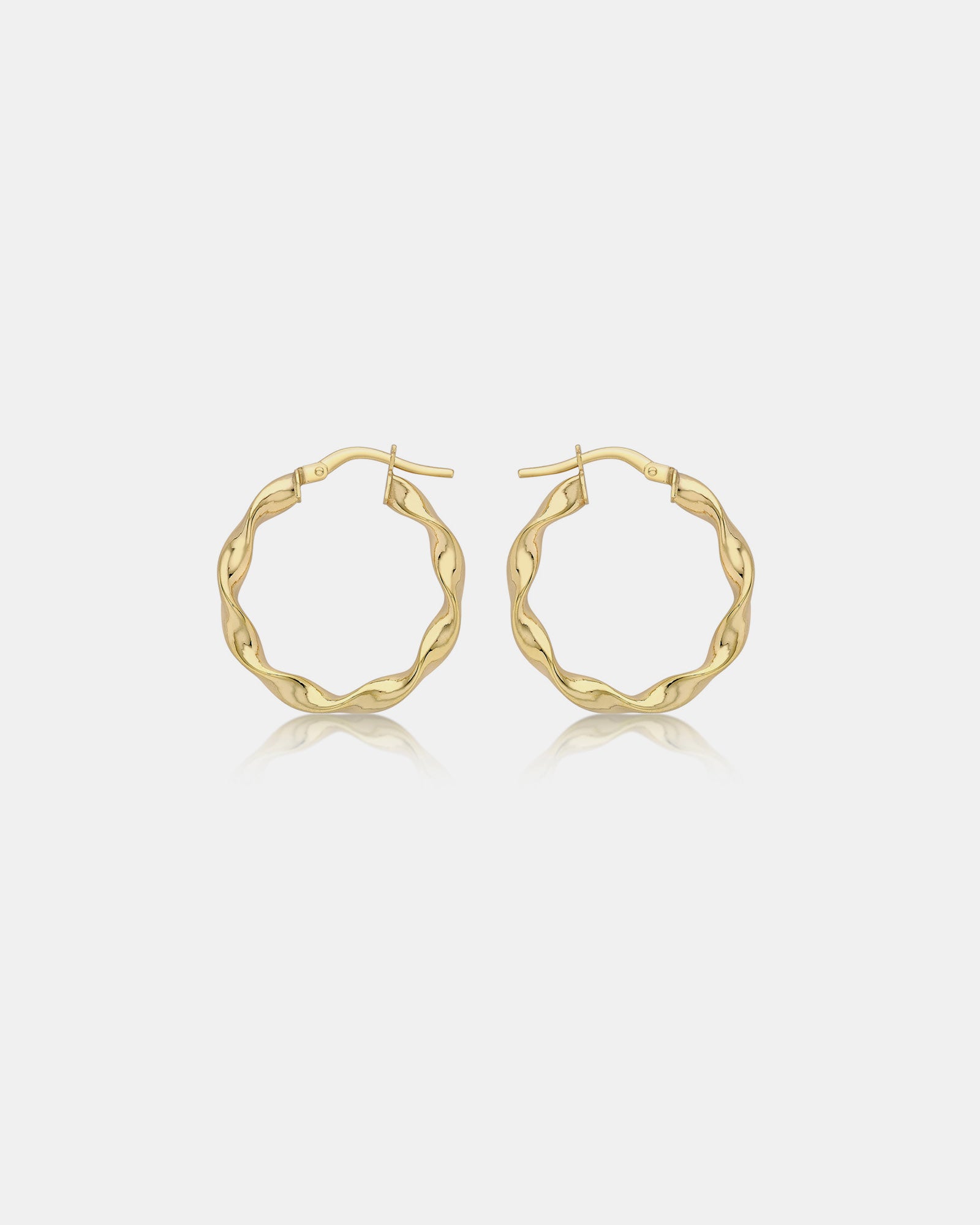 Essentials 9K Gold Twisted Hoops | Zoe Olivia Jewellery Australia