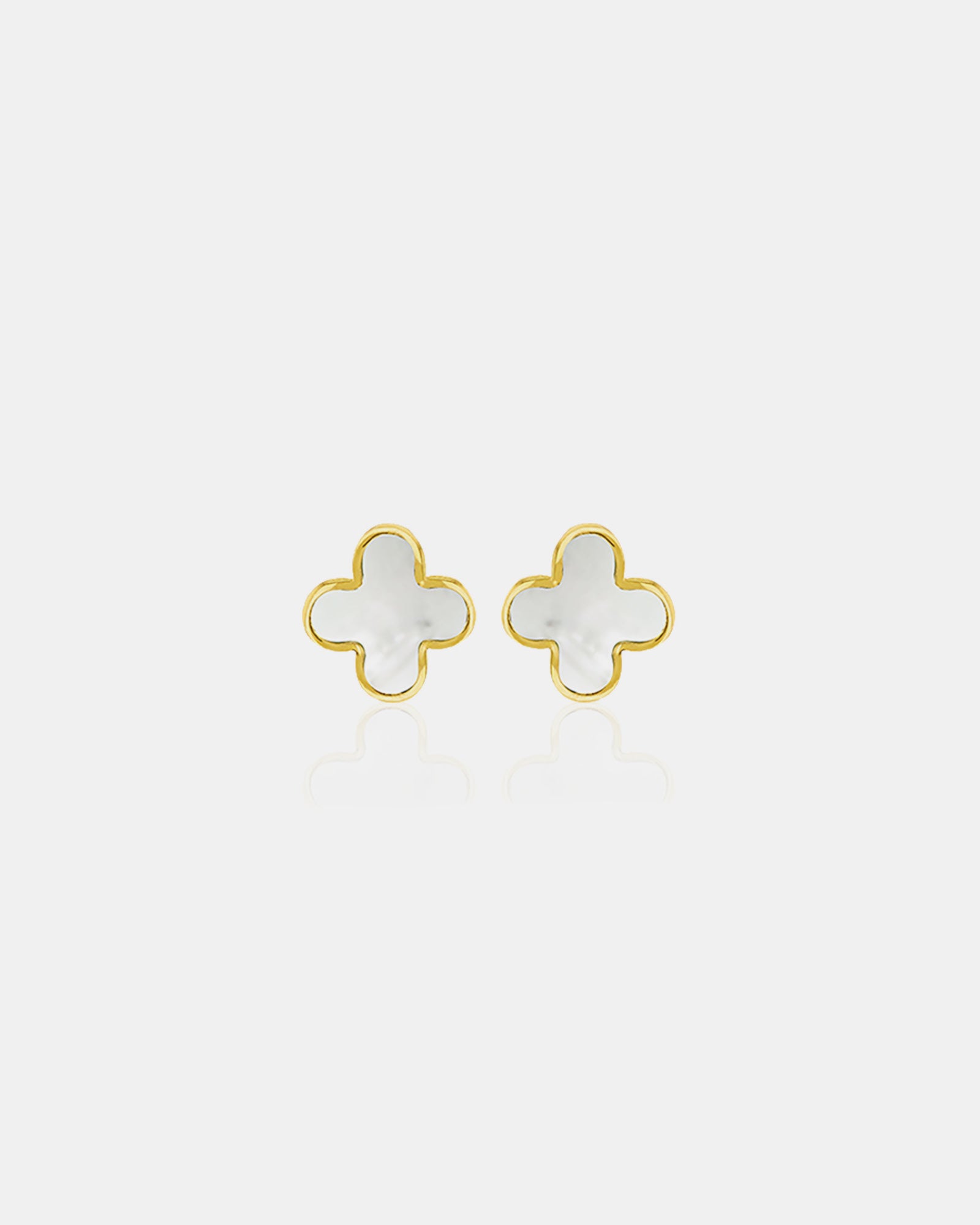 Essentials 9K Gold Petal Stud Earrings | Zoe Olivia Jewellery Australia