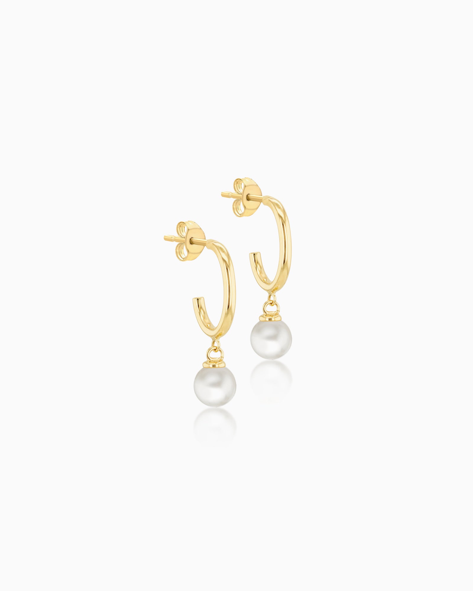 Essentials 9K Gold Freshwater Pearl Drop Stud Earrings