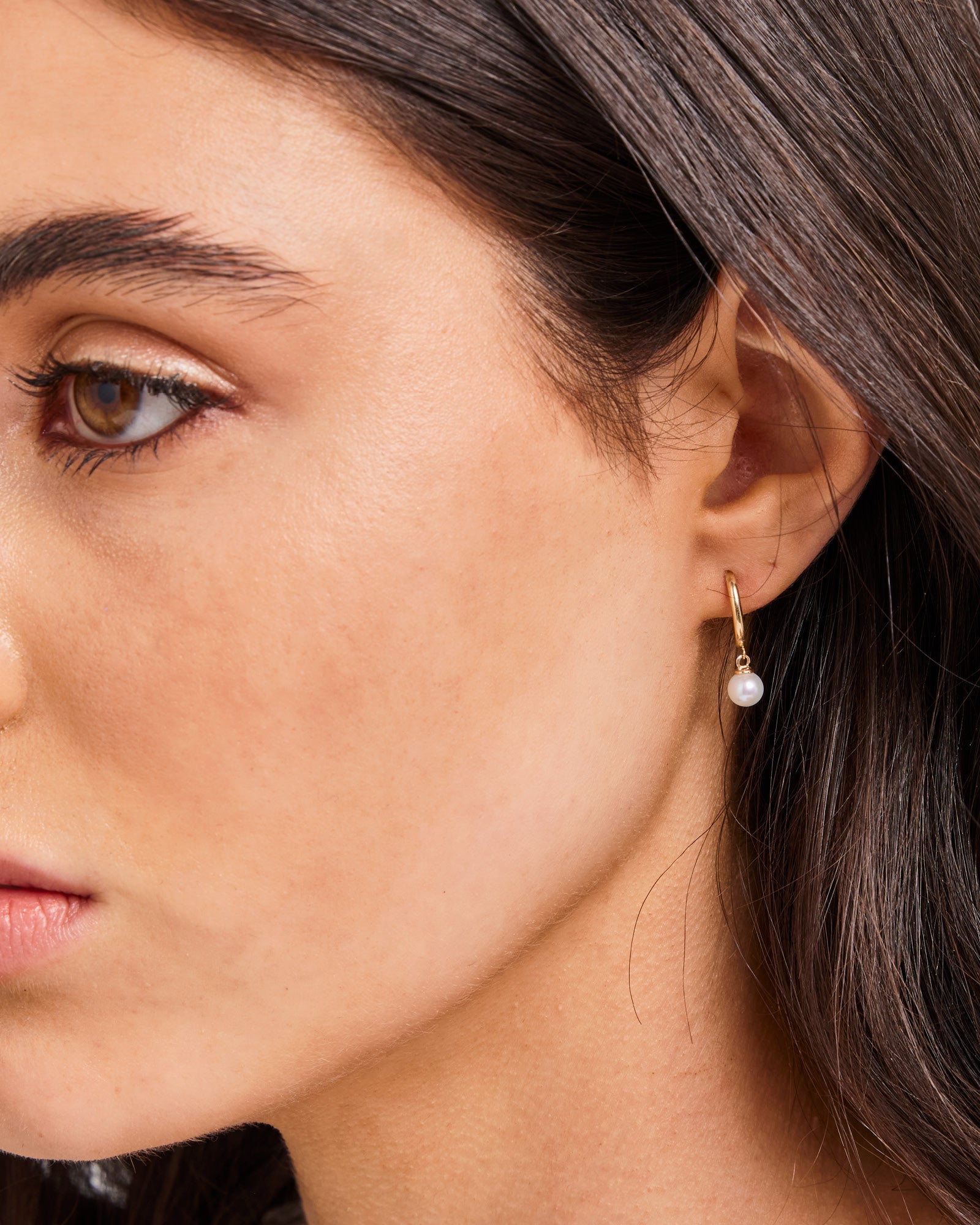 Essentials 9K Gold Freshwater Pearl Drop Stud Earrings
