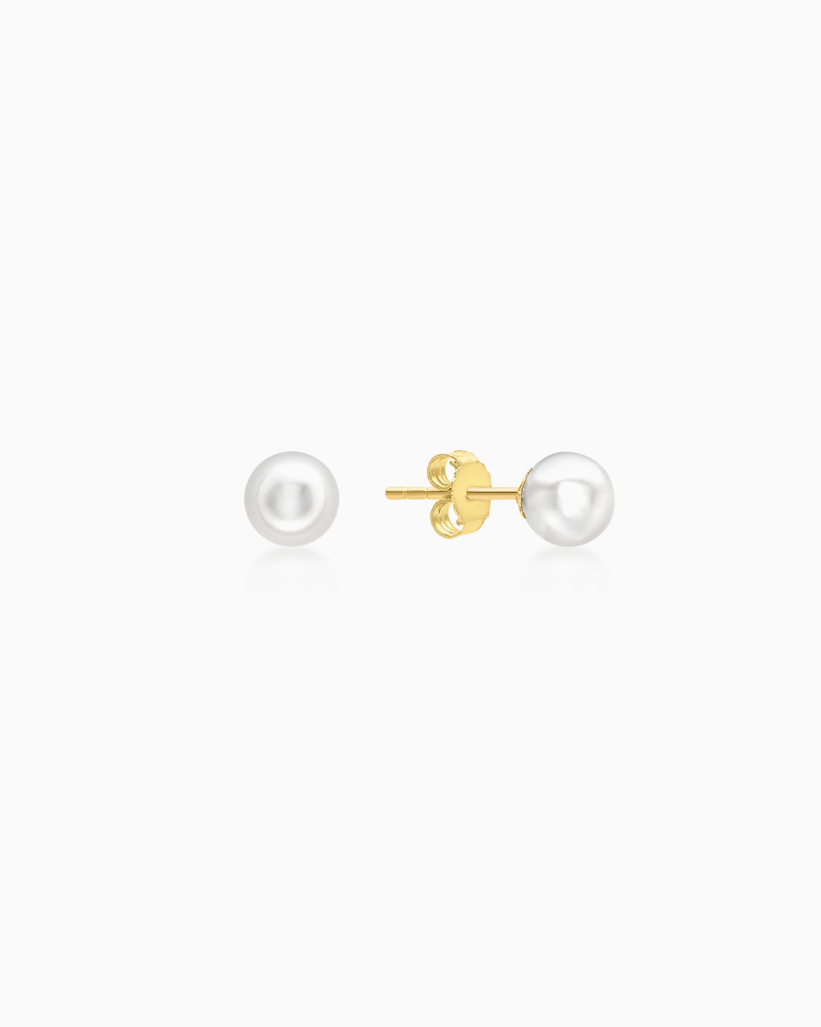 Essentials 9K Gold 5mm Freshwater Pearl Stud Earrings