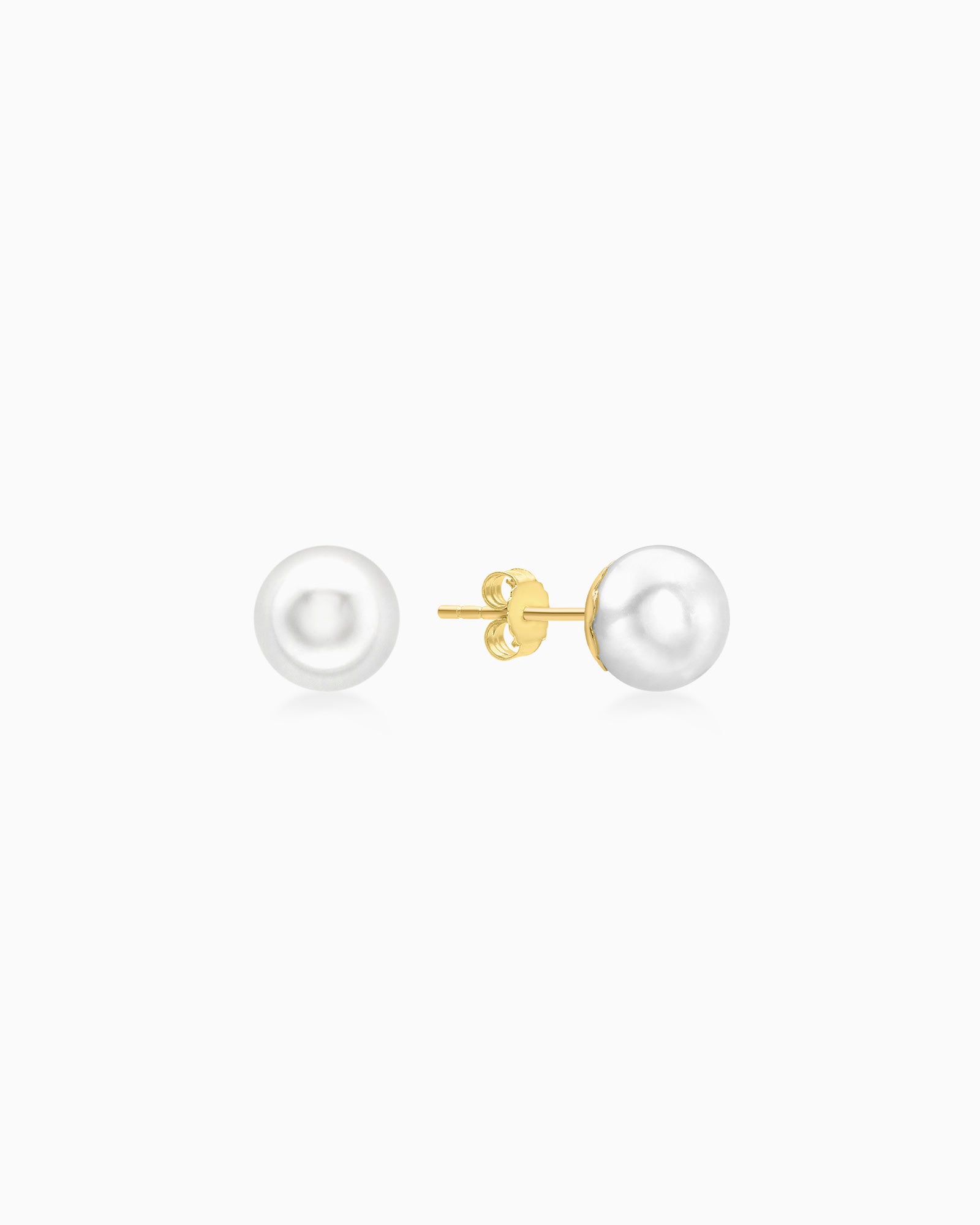 Essentials 9K Gold 8mm Freshwater Pearl Stud Earrings