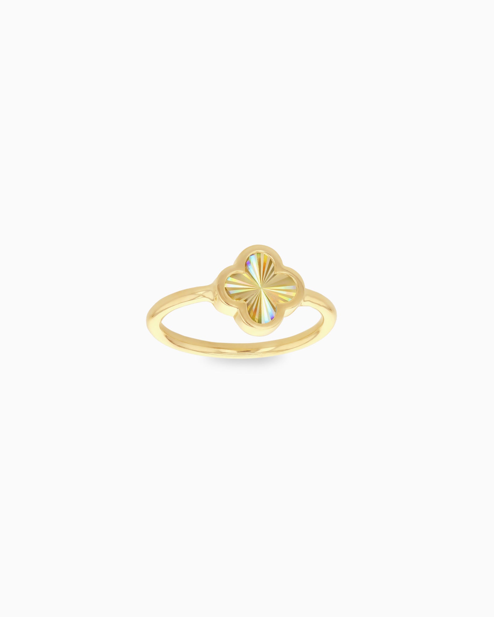Linea 9K Gold Rainbow Petal Ring