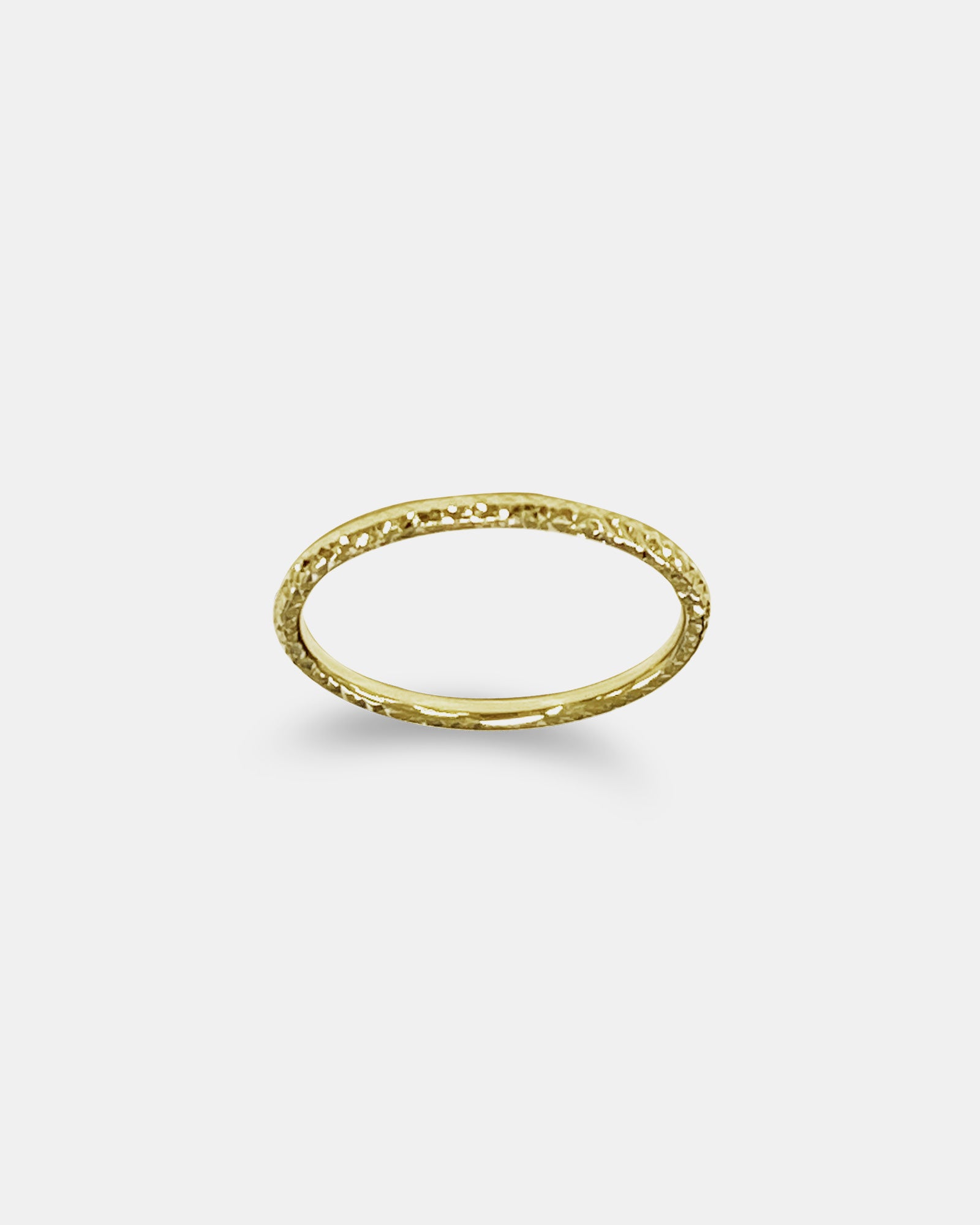 Essentials 9K Gold Diamond Cut Stacker Ring | Zoe Olivia Jewellery Australia