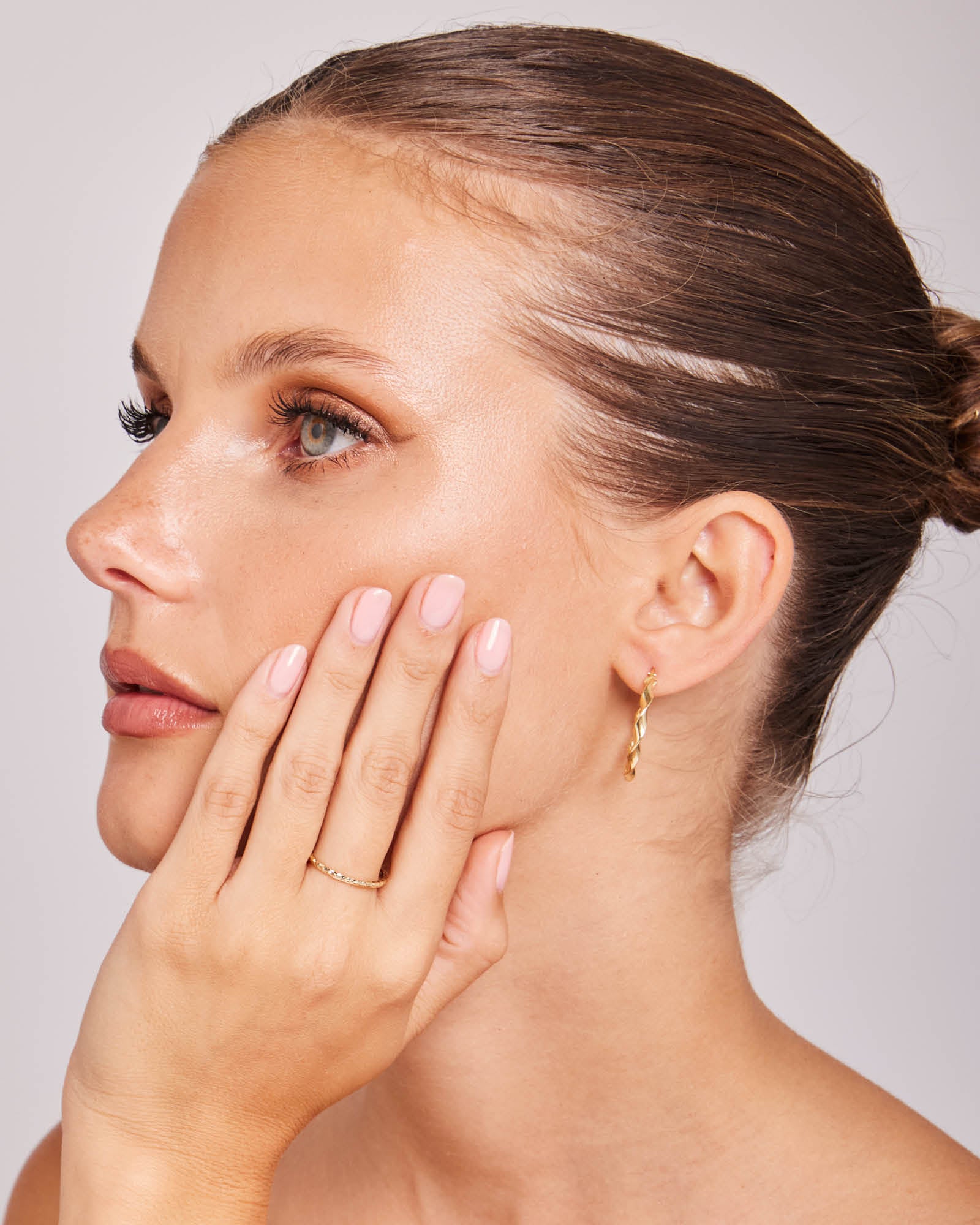 Essentials 9K Gold Diamond Cut Stacker Ring | Zoe Olivia Jewellery Australia