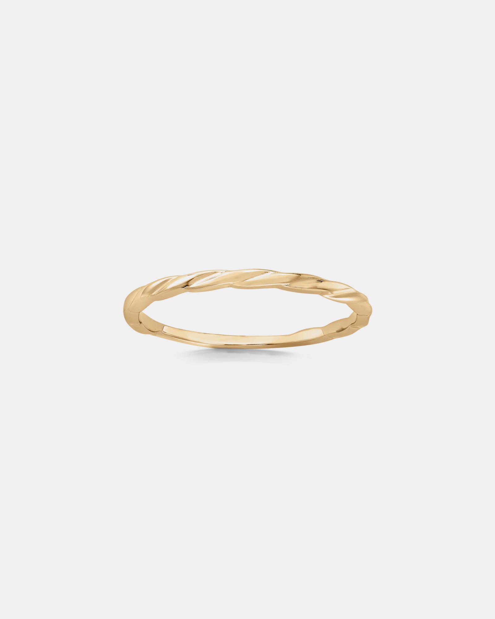Essentials 9K Gold Twist Stacker Ring | Zoe Olivia Jewellery Australia