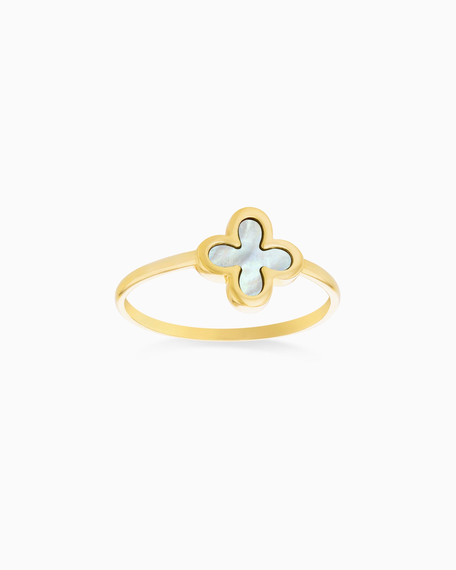 Alina 9K Gold Mother Of Pearl Petal Ring