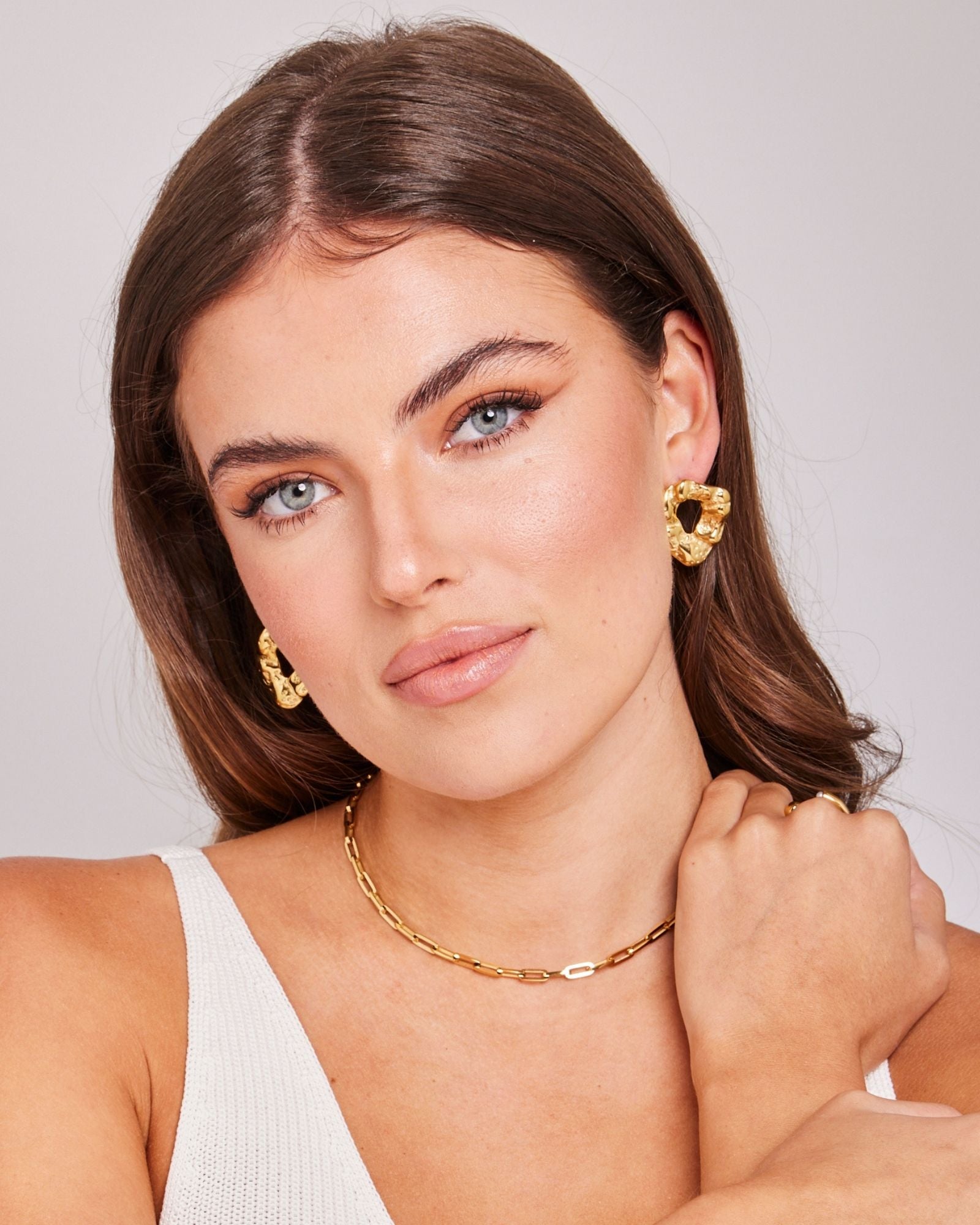 Cascada Studs & Link Chain Set