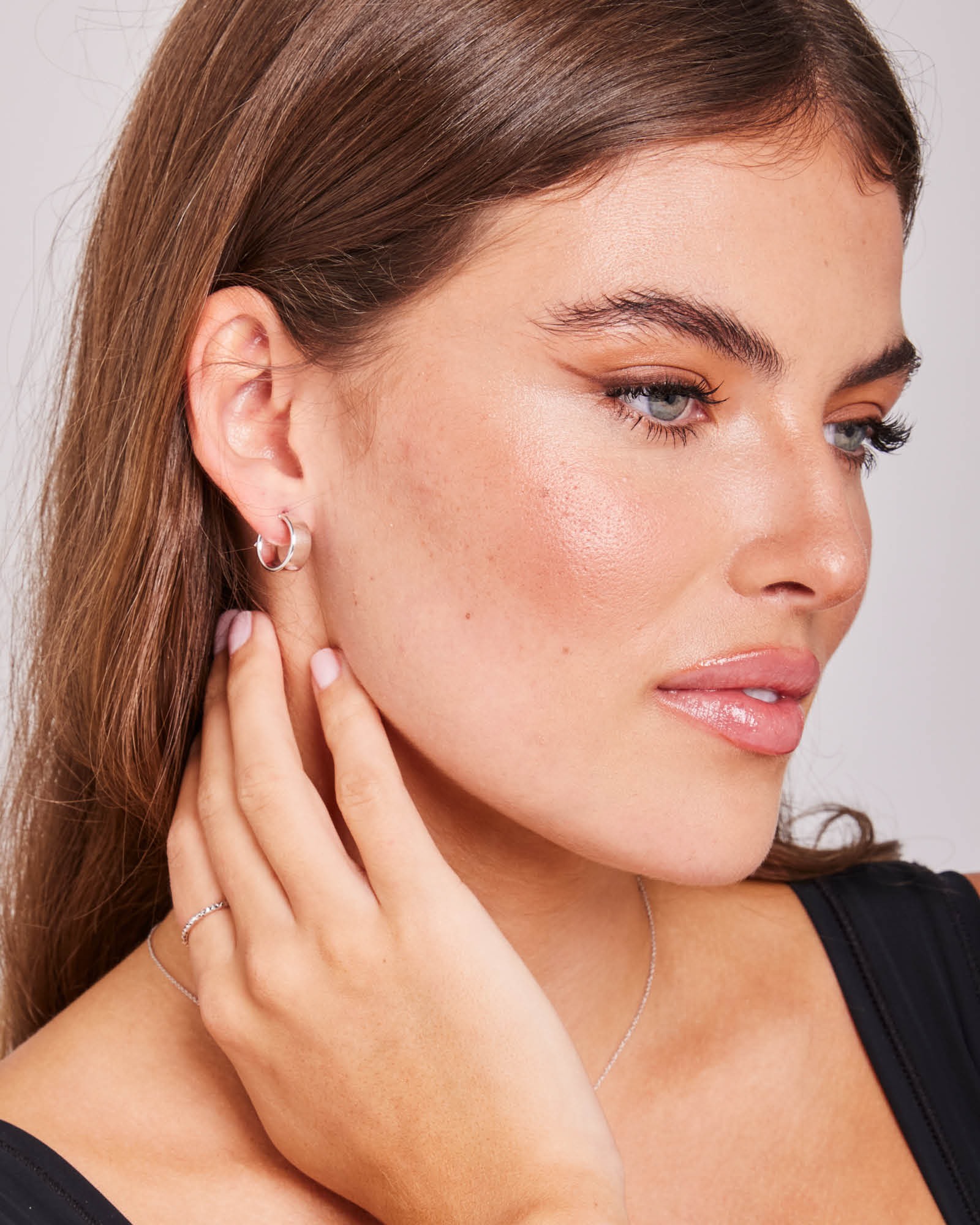 Essentials 9K Gold Chubby Hoops | Zoe Olivia Jewellery Australia