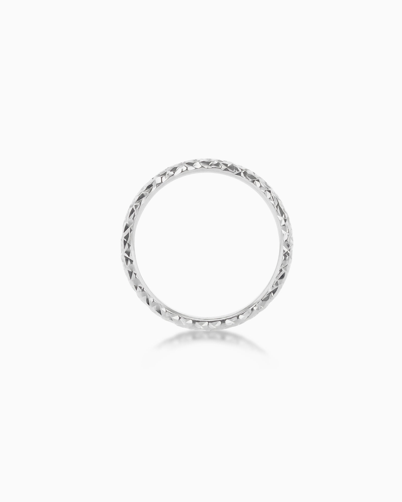 Essentials 9K Gold Diamond Cut Stacker Ring