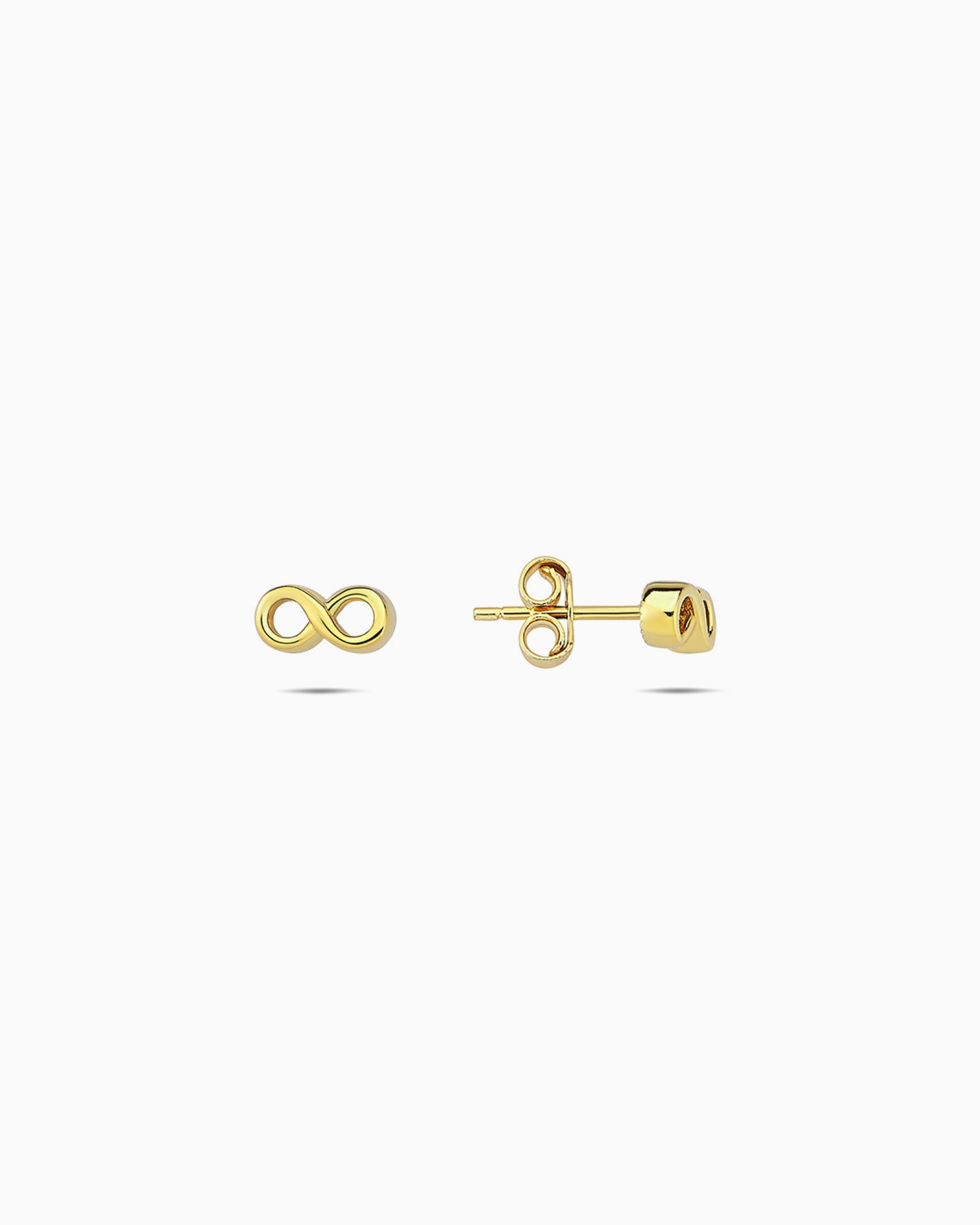 Linea 9K Gold Infinity Stud Earrings