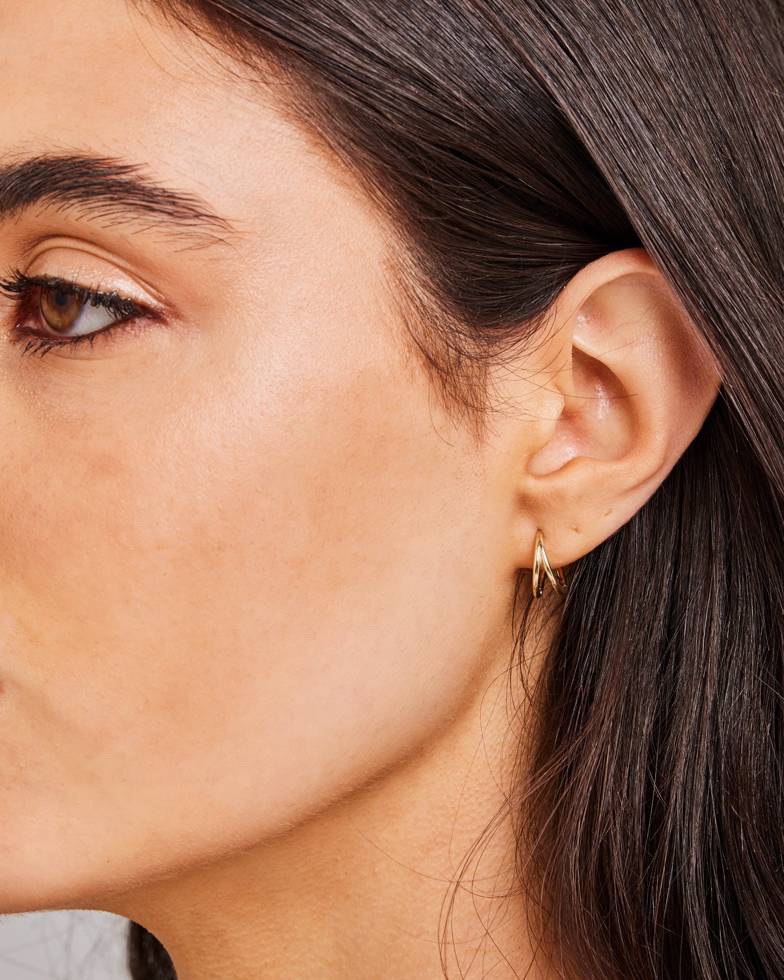 Essentials 9K Gold Split Huggie Earrings