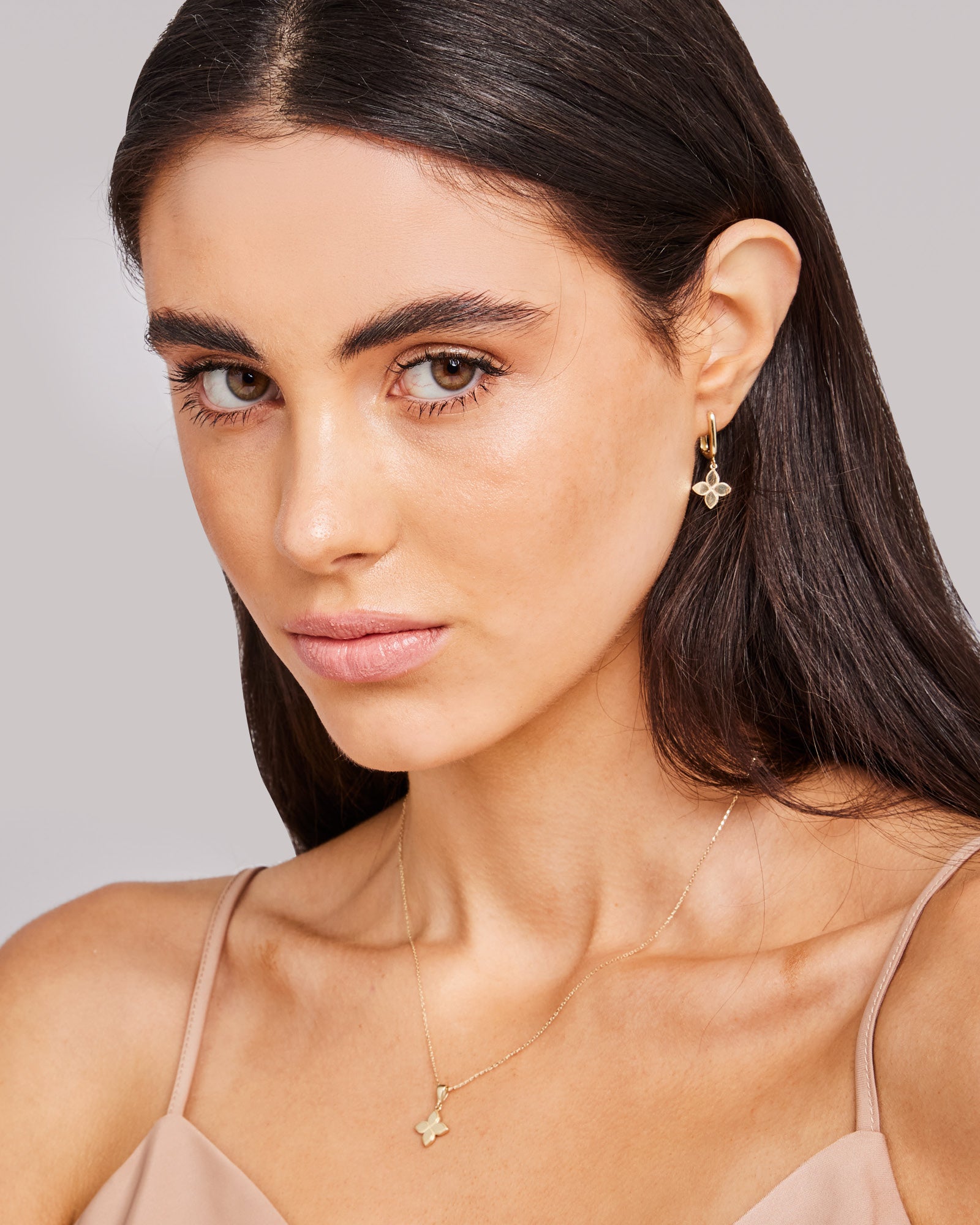 Alina 9K Gold Petite Floral Necklace
