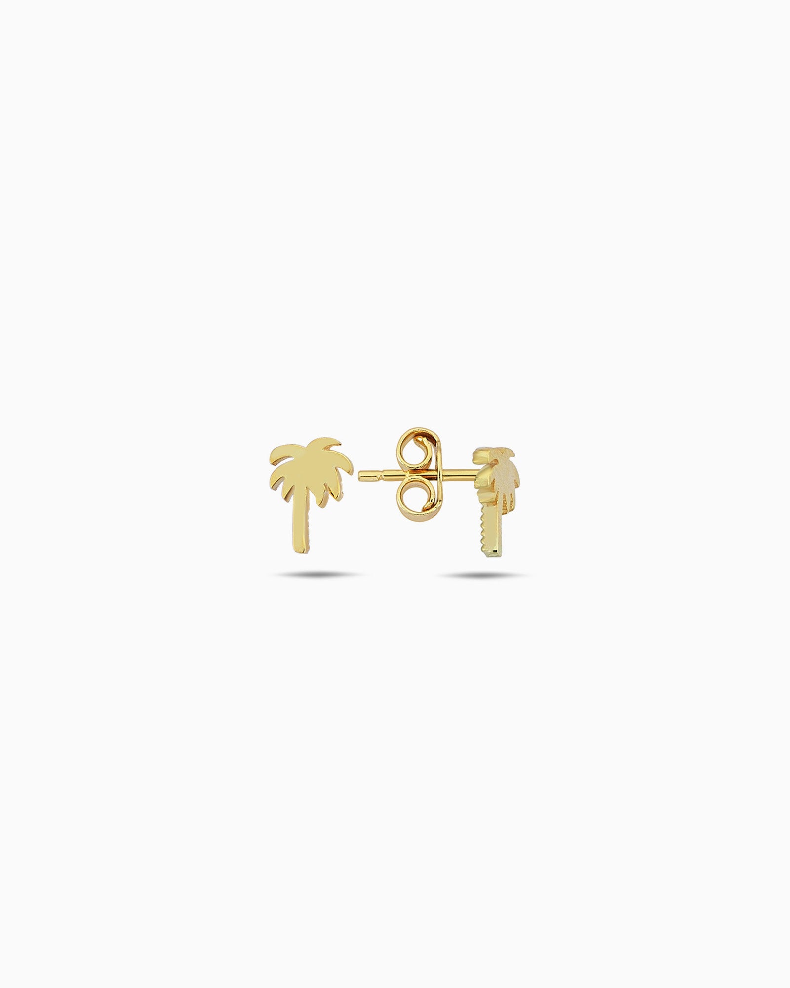 Oceane 9K Gold Palm Tree Stud Earrings