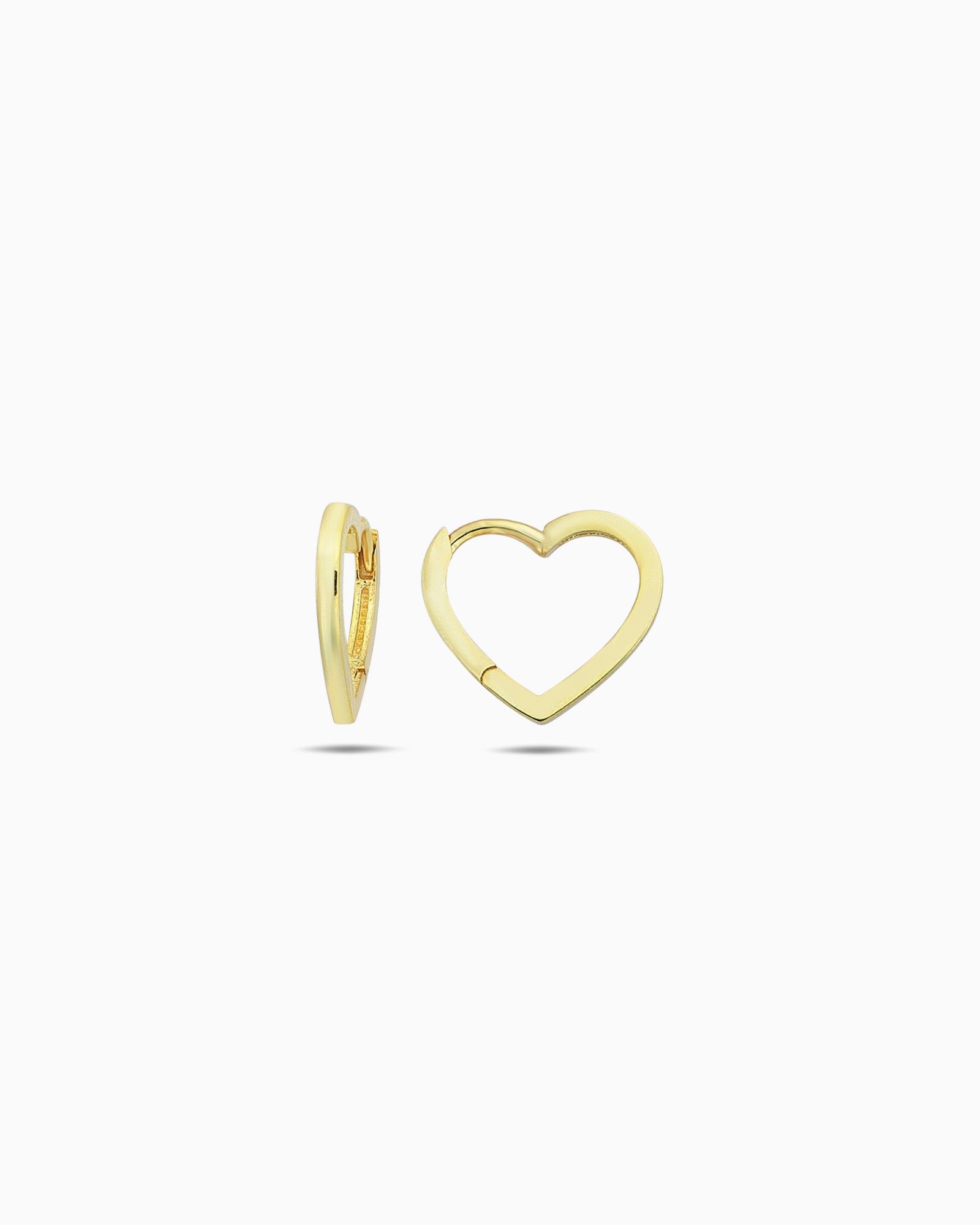 Linea 9K Gold Open Heart Hoops