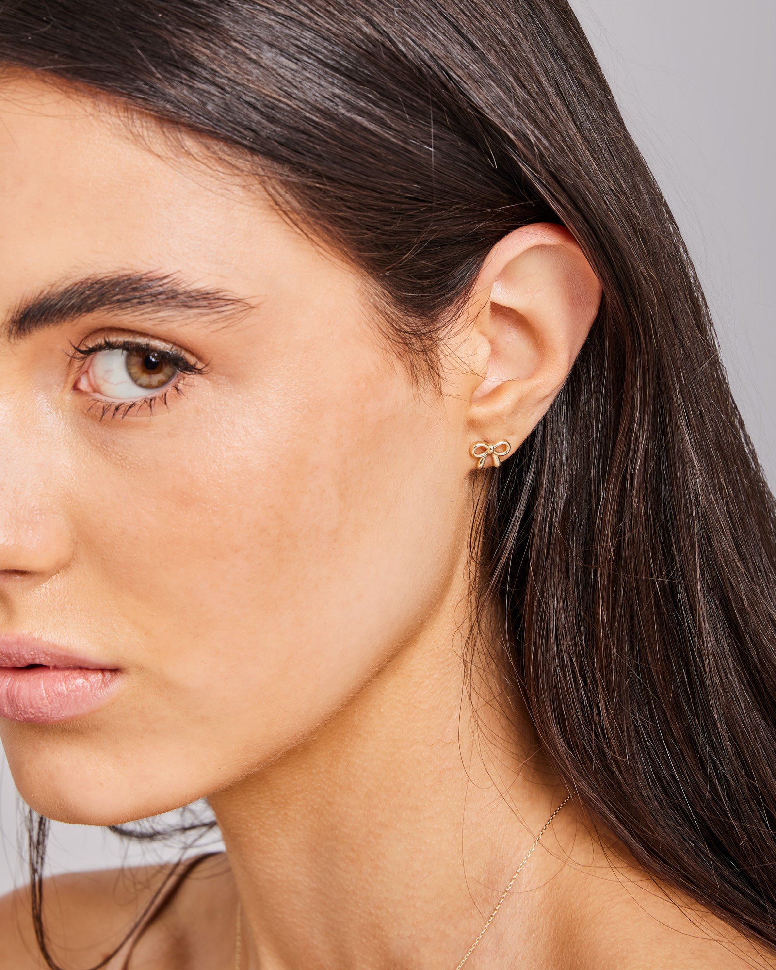 Linea 9K Gold Bow Stud Earrings
