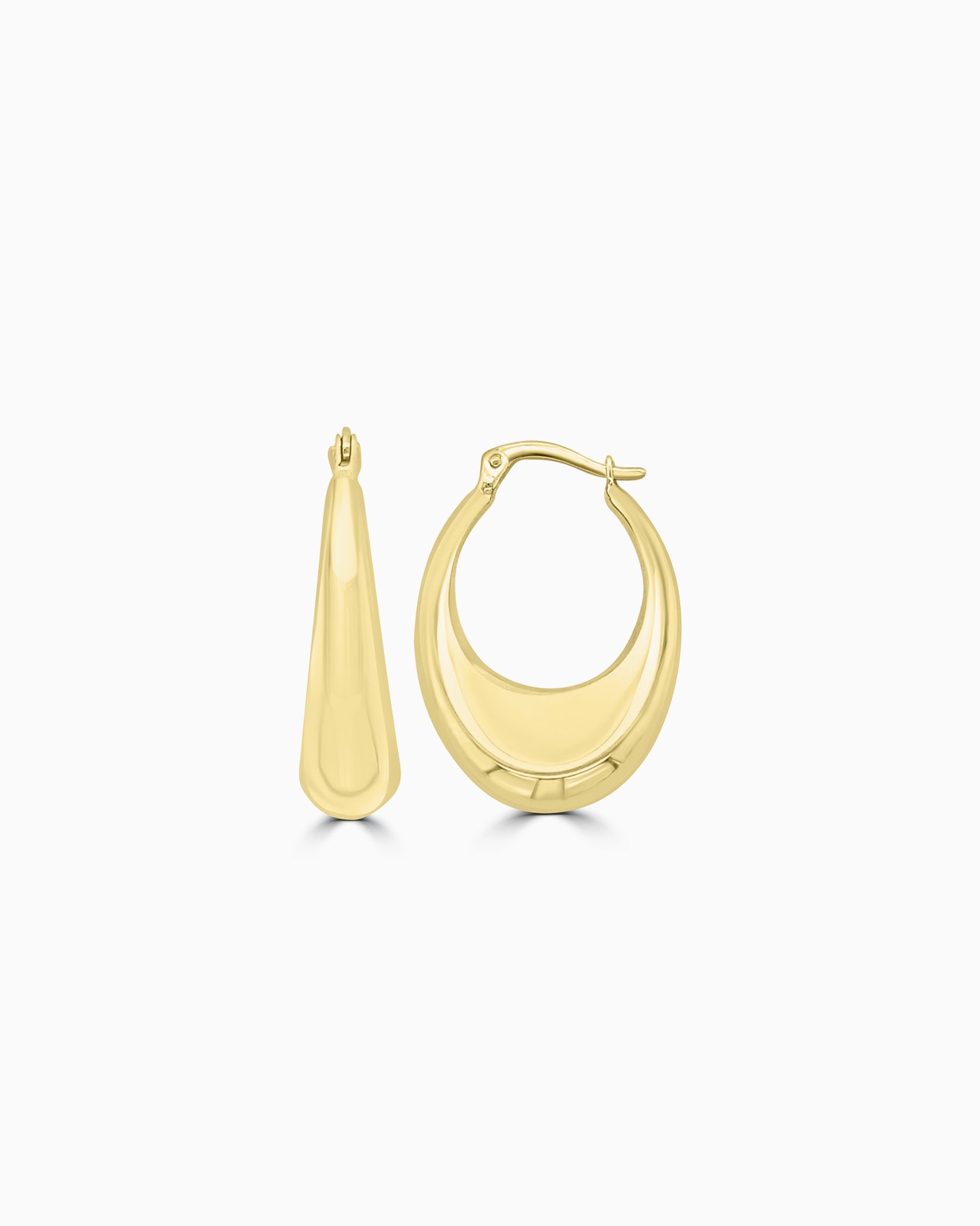 Essentials 9K Gold Chunky Hoops
