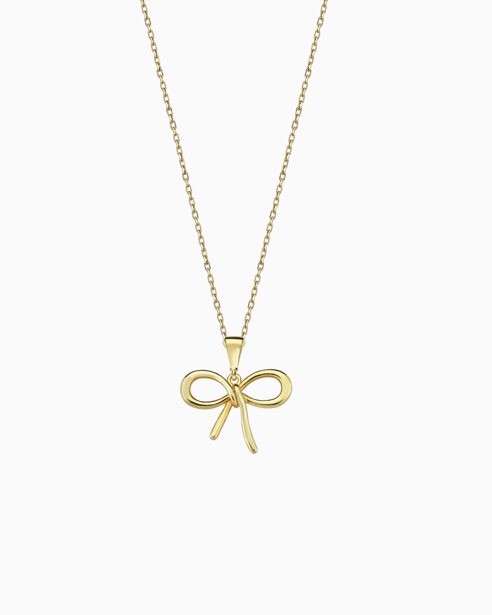 Linea 9K Gold Petite Bow Necklace