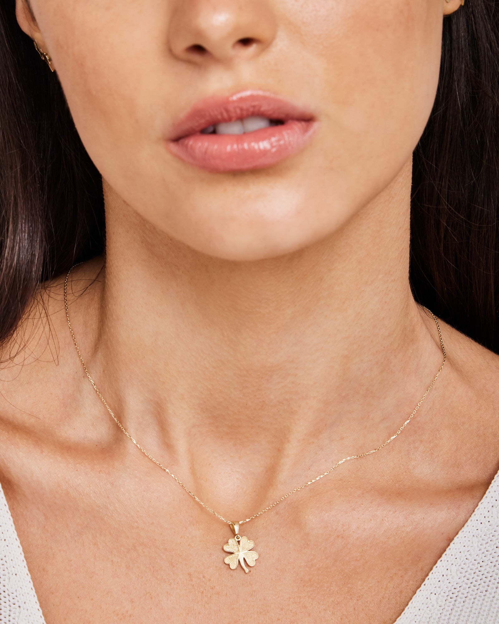 Alina 9K Gold Lucky Clover Necklace