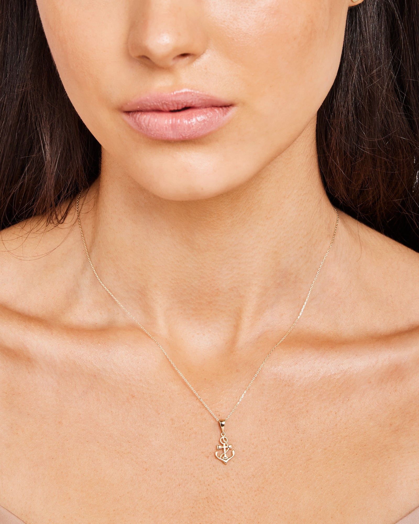 Oceane 9K Gold Faith Love Hope Necklace