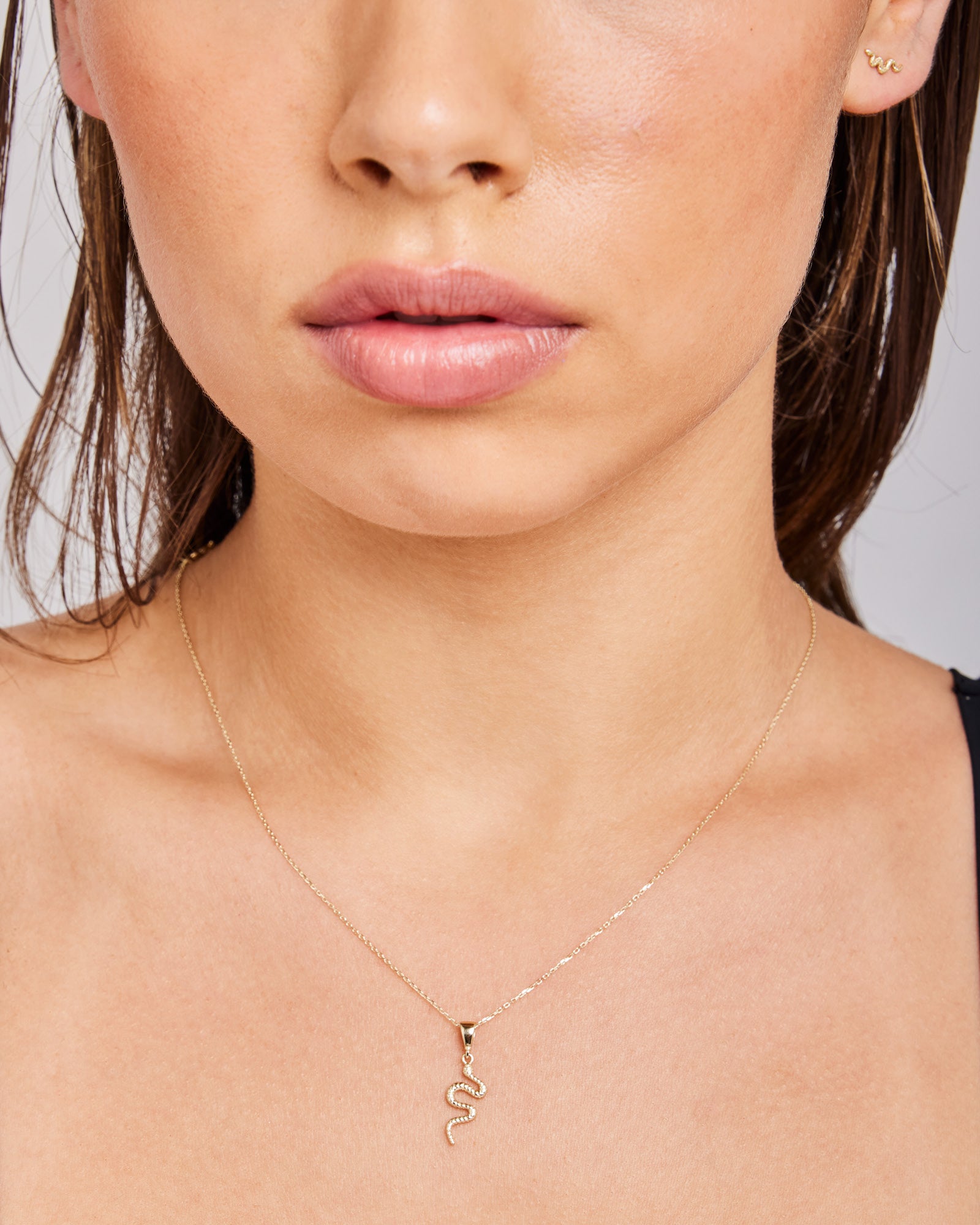 Alina 9K Gold Snake Necklace