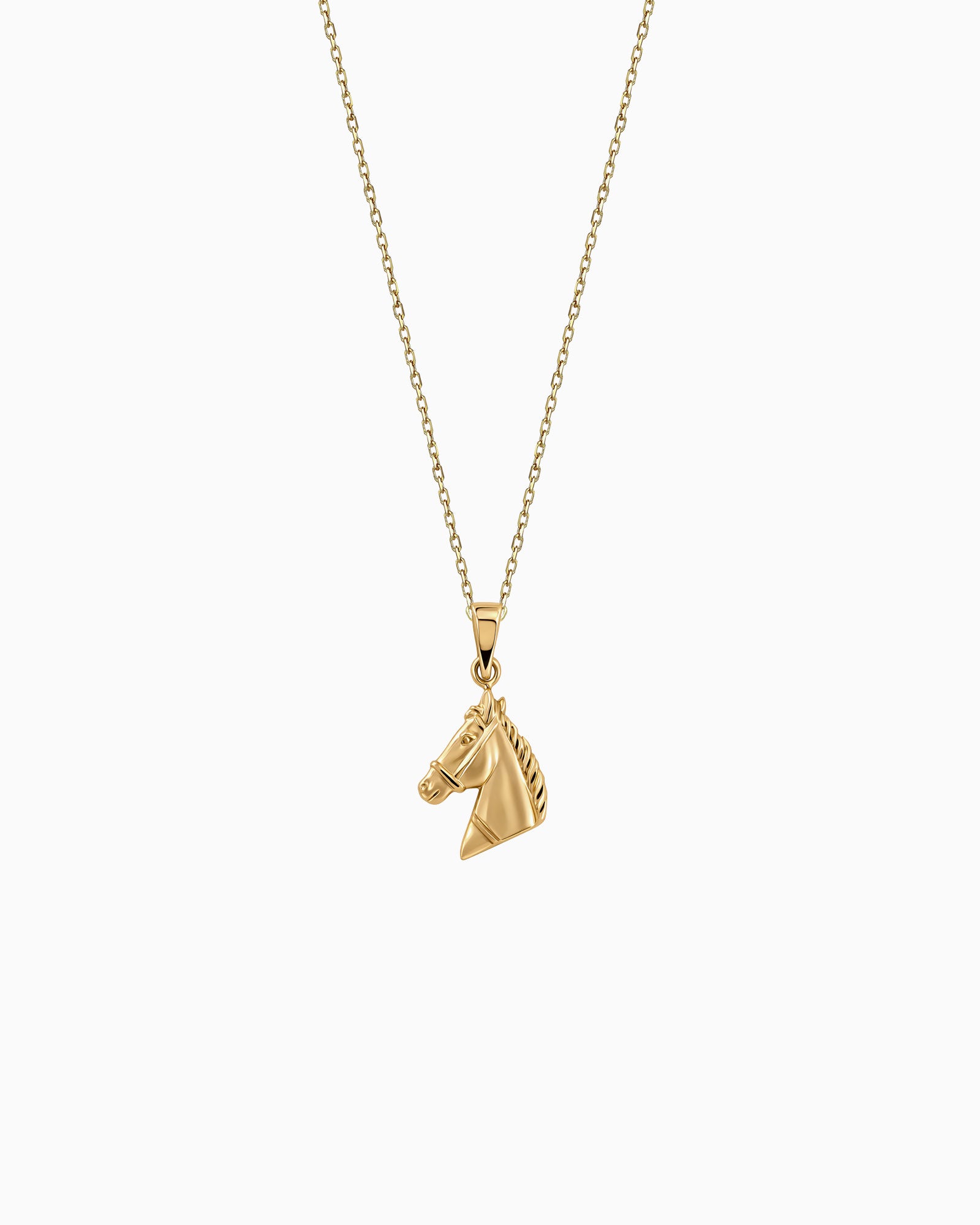 Memento 9K Gold Horse Head Necklace