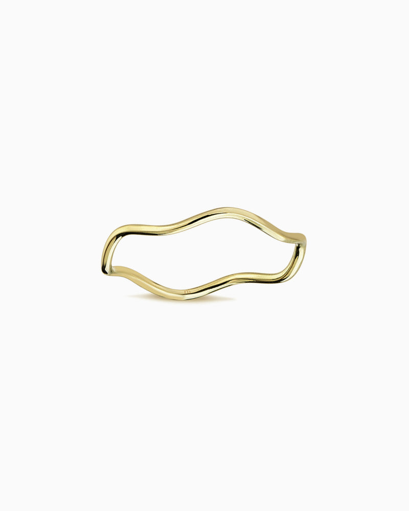 Oceane 9K Gold Wavey Ring — Zoe Olivia