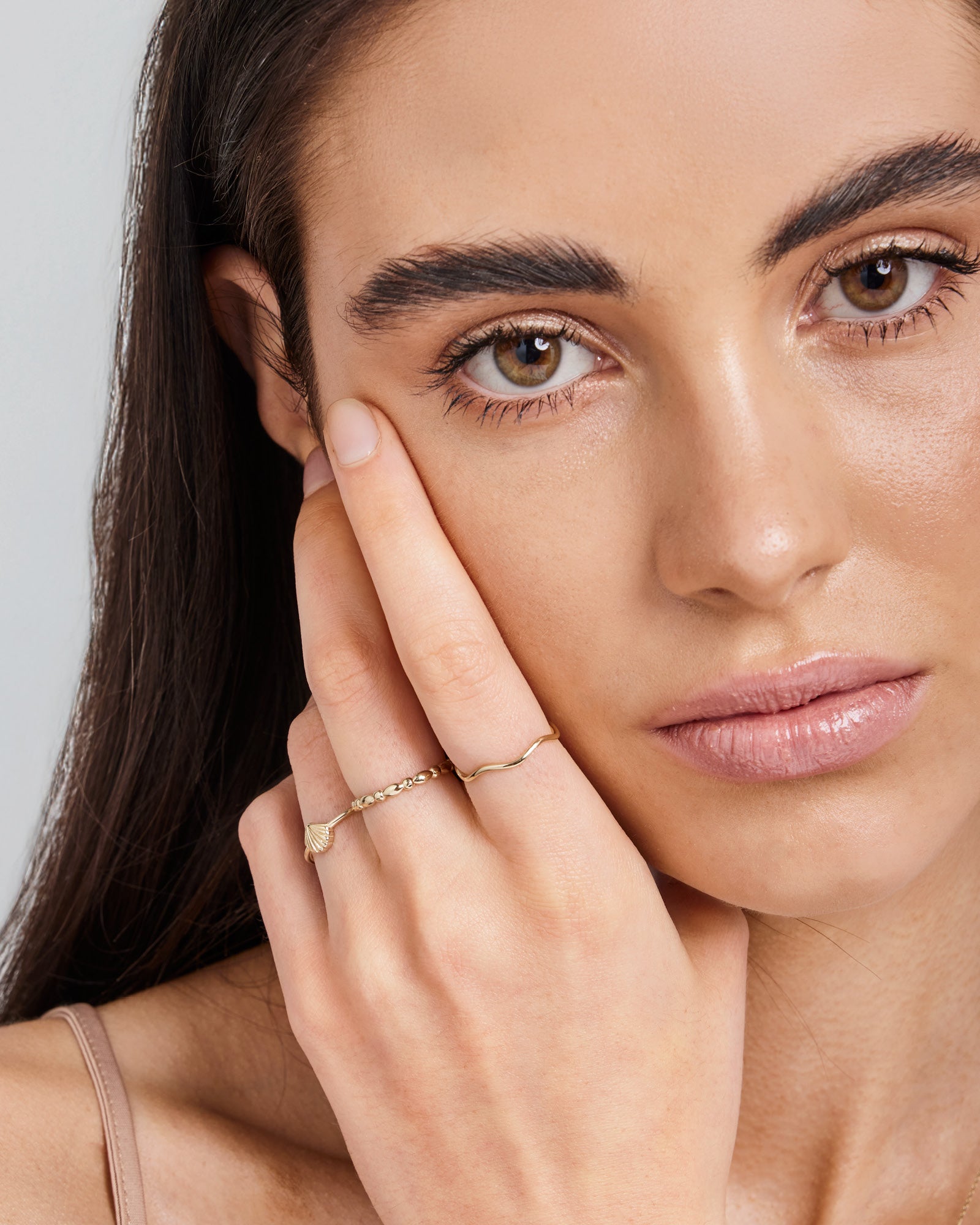 Linea 9K Gold Dots Ring