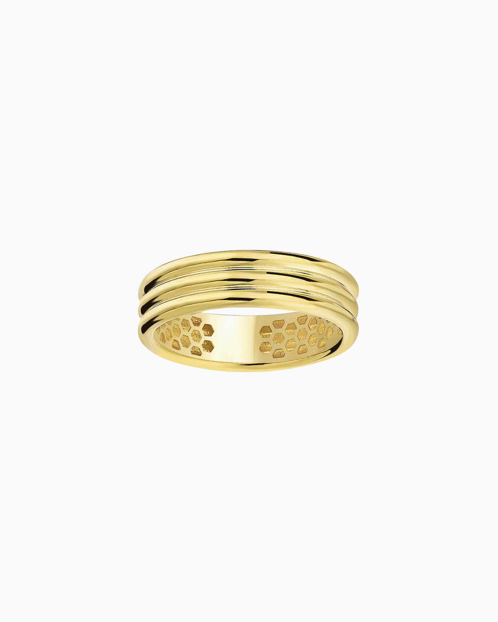 Glow 9K Gold Groove Ring