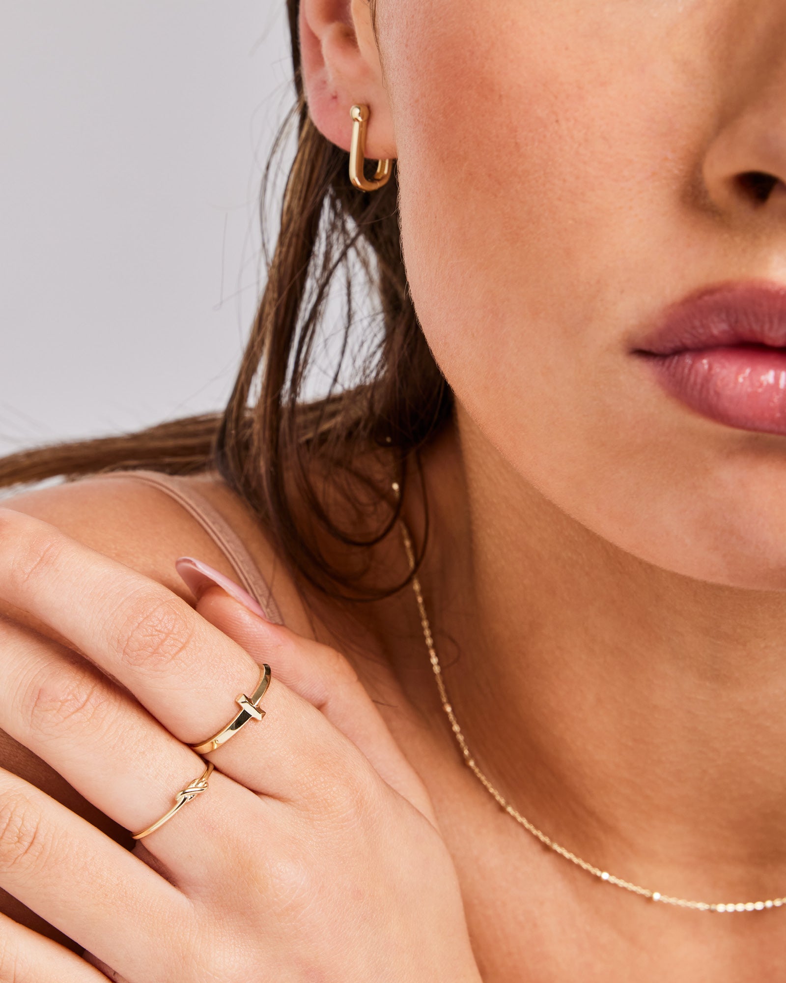 Linea 9K Gold Bar Ring