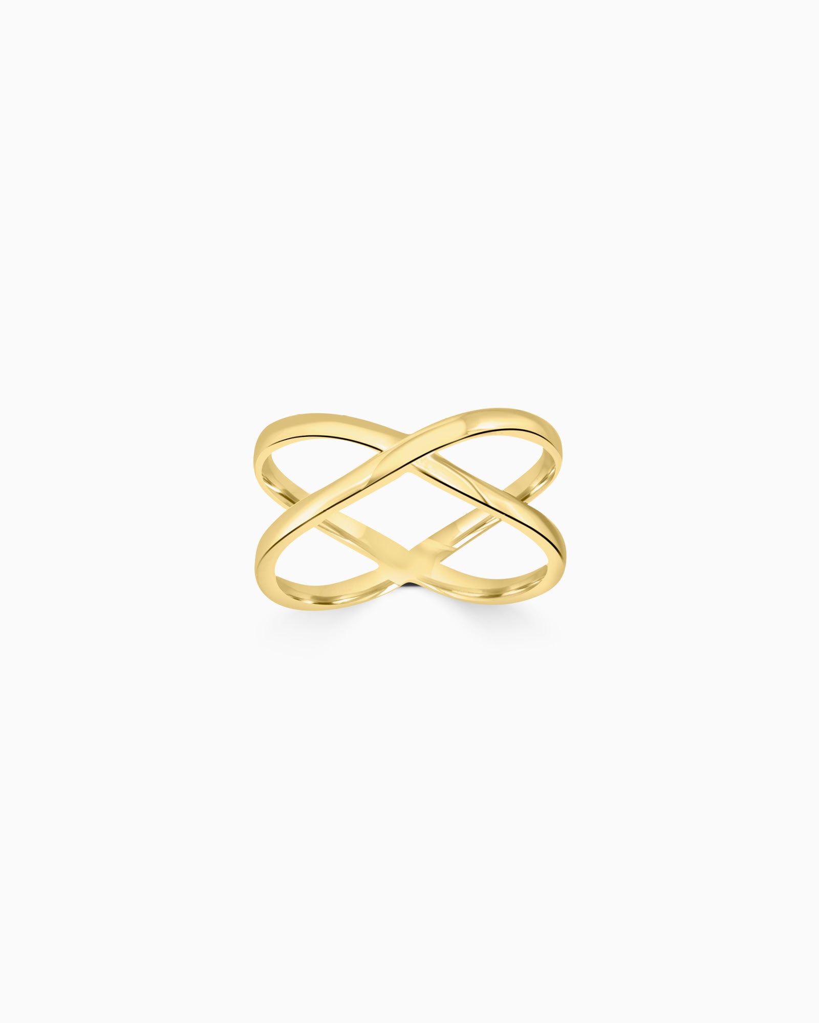 Linea 9K Gold Cross Over Ring