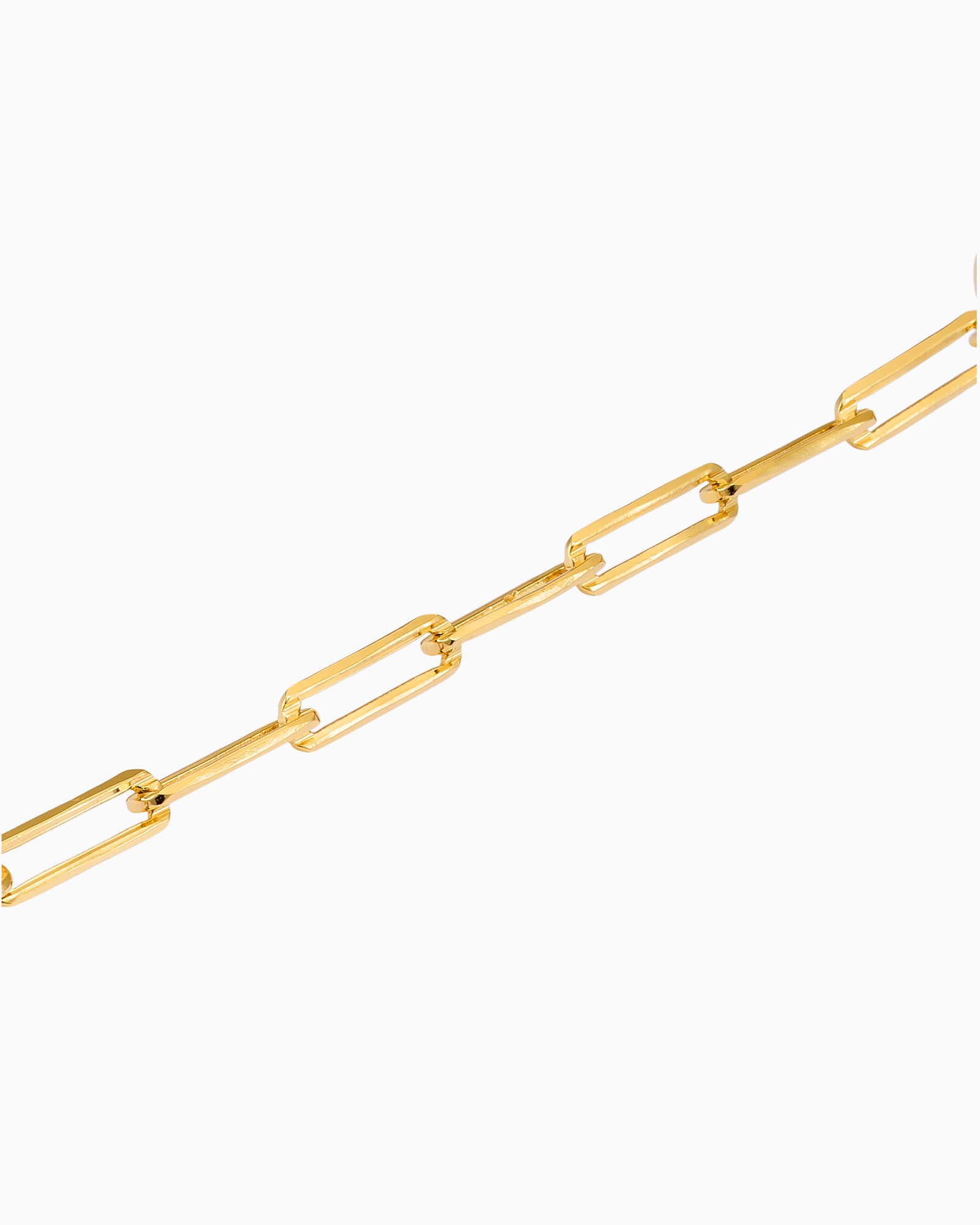Charmed 14k Gold Vermeil Paper Clip 'O' Link Bracelet 18cm