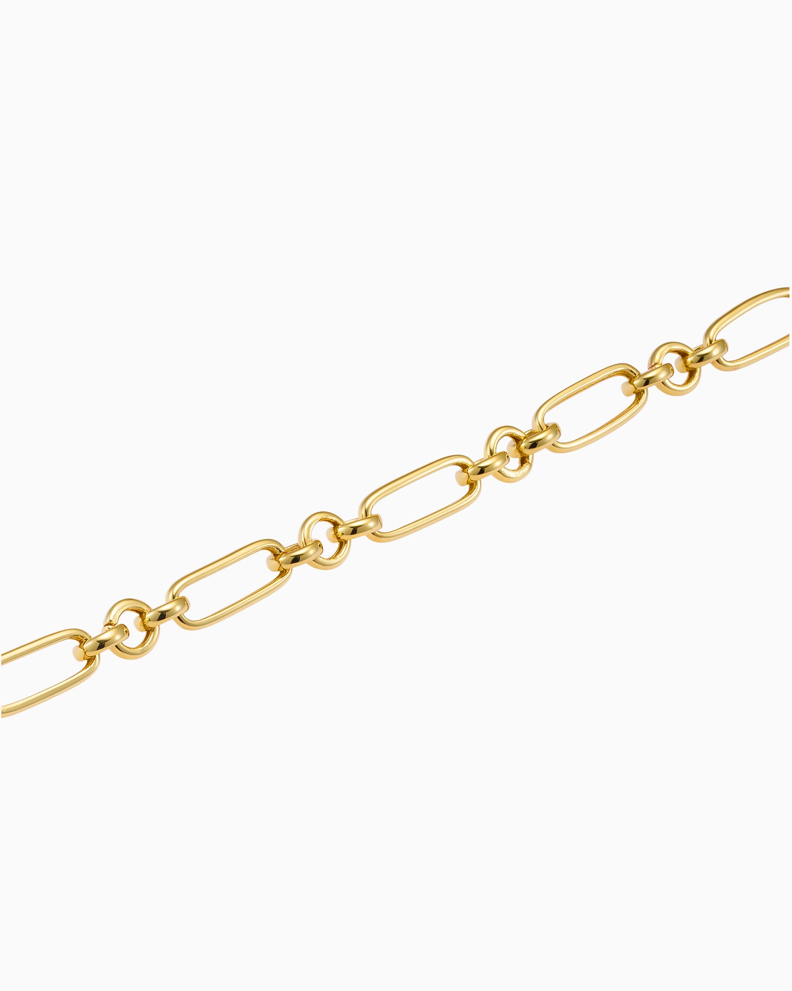 Lustre 14k Gold Vermeil Alternate Link T-Bar Bracelet 19cm