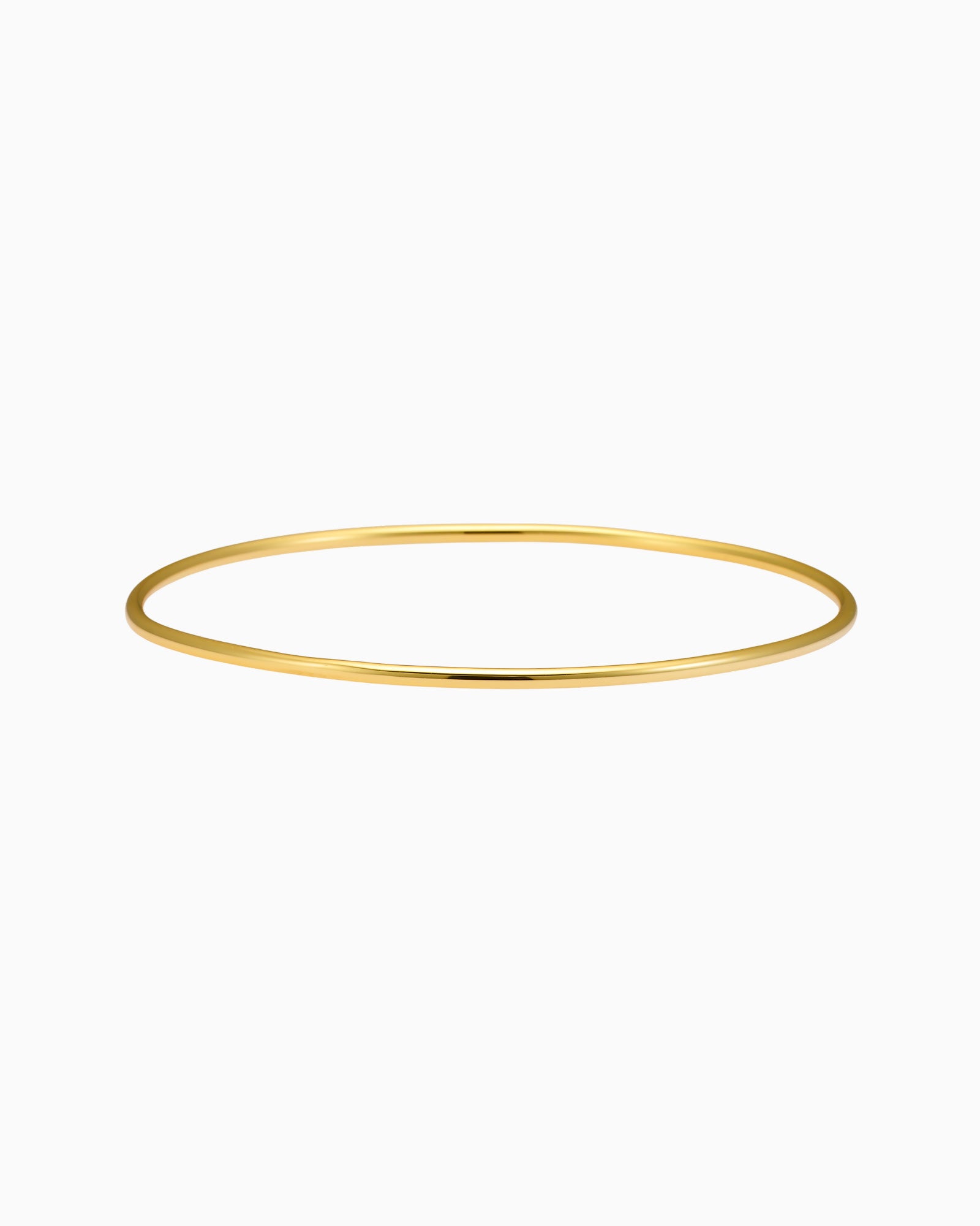 Icon 14k Gold Vermeil Plain Thin Bangle 63mm