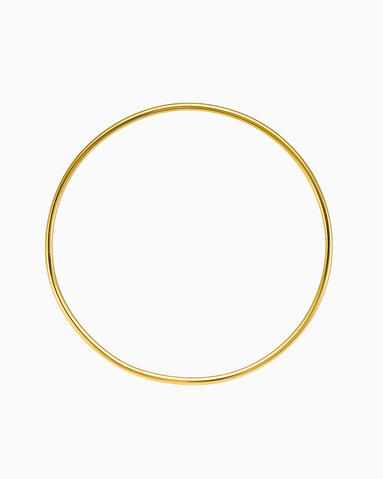 Icon 14k Gold Vermeil Plain Thin Bangle 63mm