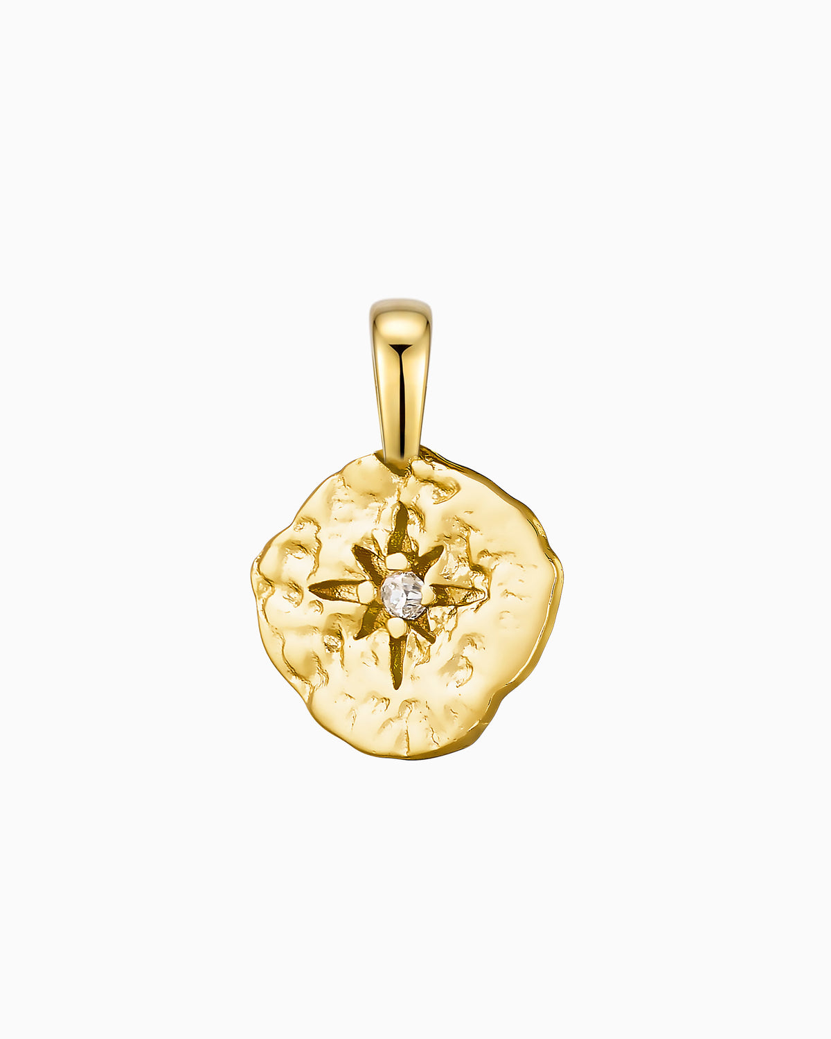 Charmed 14k Gold Vermeil Organic Hammered Charm