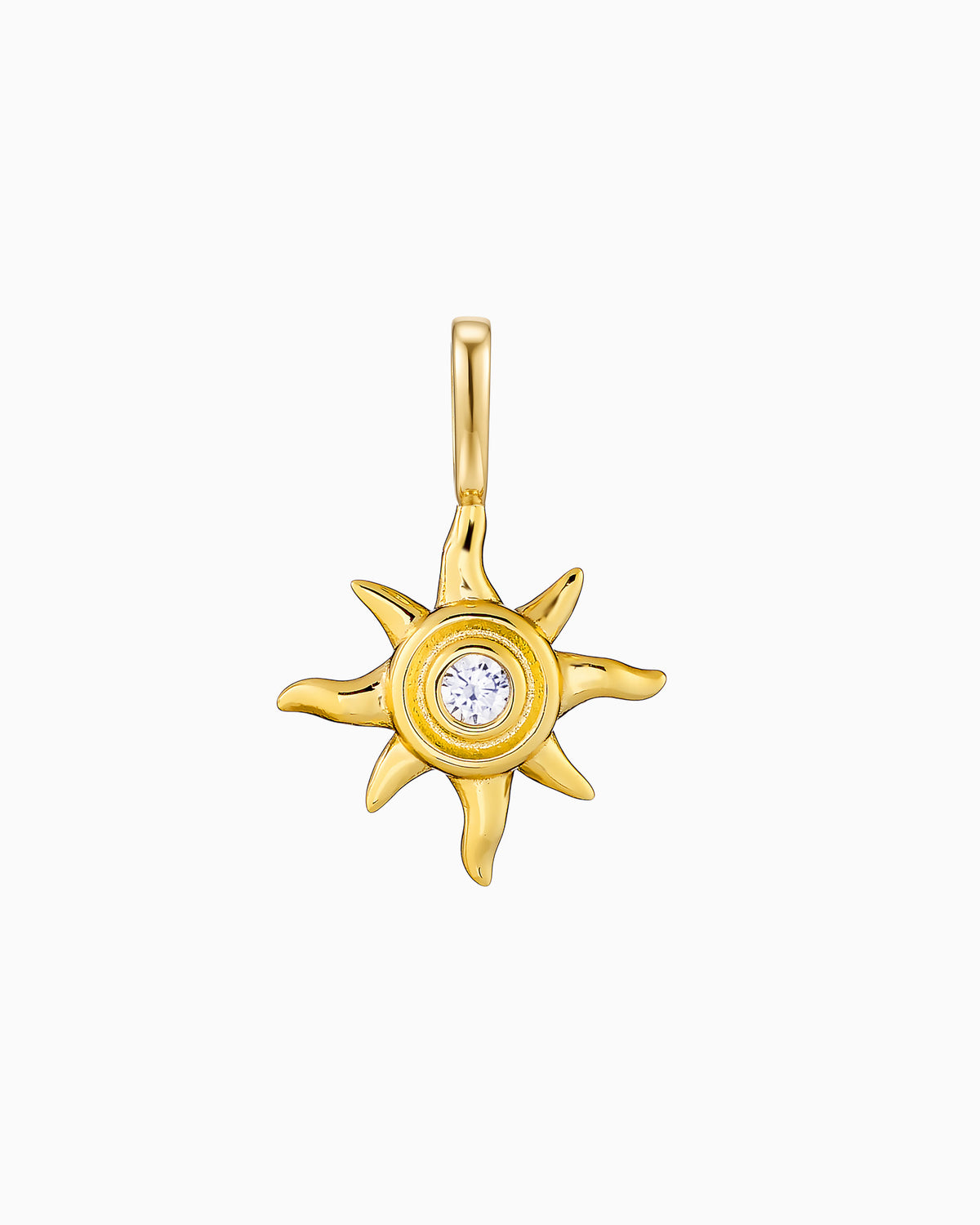 Charmed 14k Gold Vermeil Cubic Zirconia Sun Charm