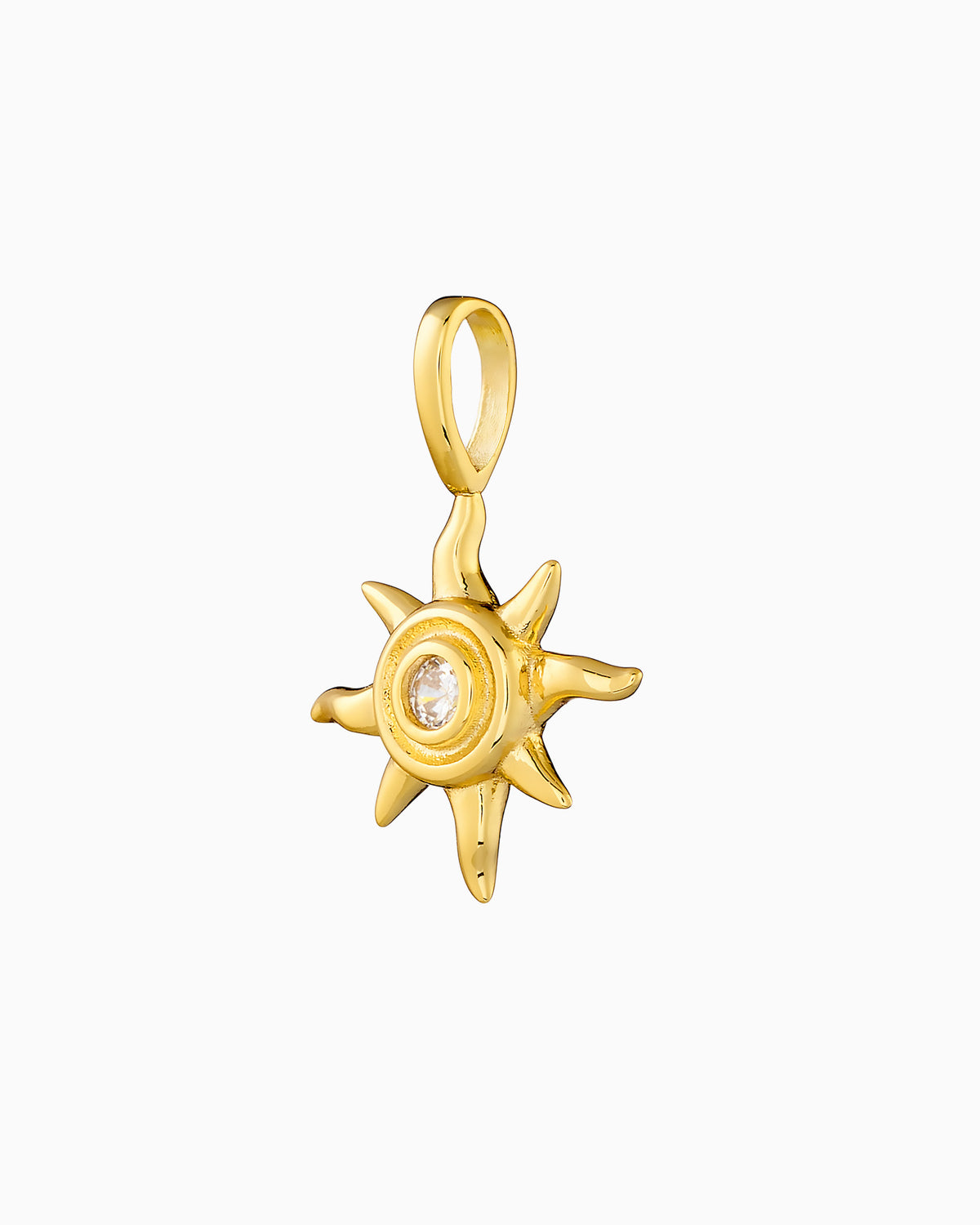 Charmed 14k Gold Vermeil Cubic Zirconia Sun Charm