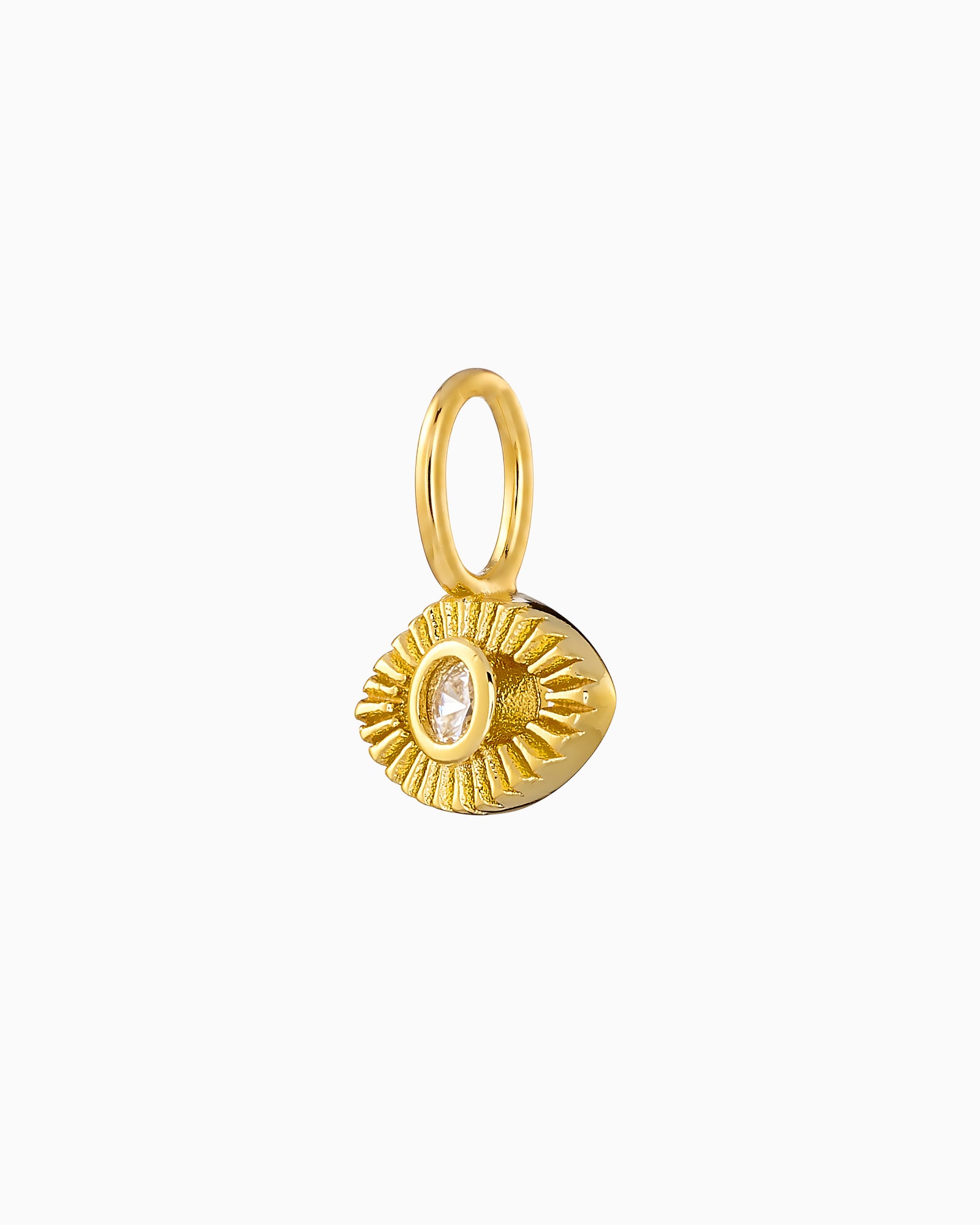 Charmed 14k Gold Vermeil Cubic Zirconia Evil Eye Charm